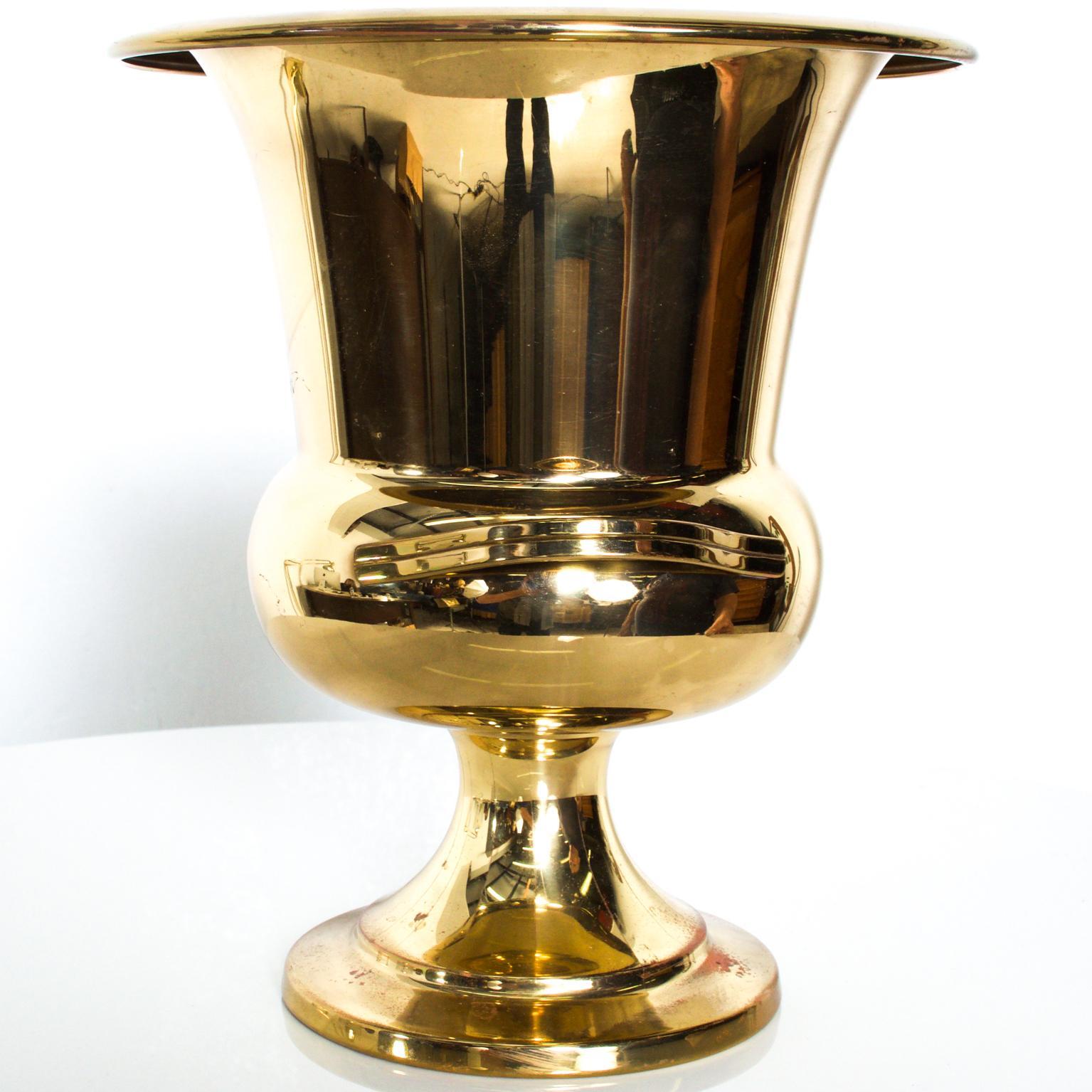 American Tommi Parzinger Golden Champagne Bucket, Wine Cooler, Ice Bucket   Mod 1960s