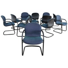 Vintage Modern Bulldog Armed Side Chairs by McCoy & Fahnstrom for Knoll Set 12