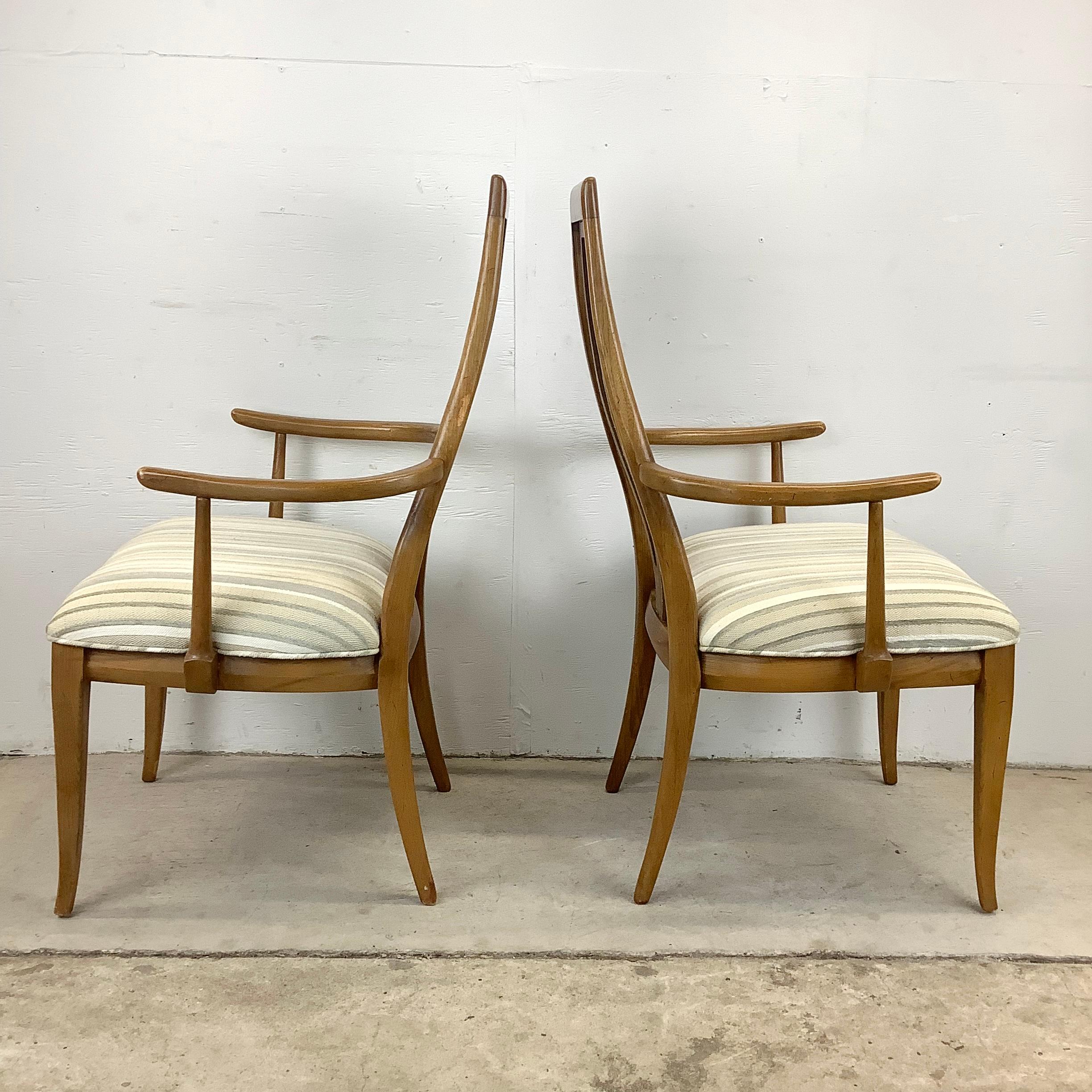 Other Vintage Modern Cane Back Dining Chairs- Set of Six For Sale