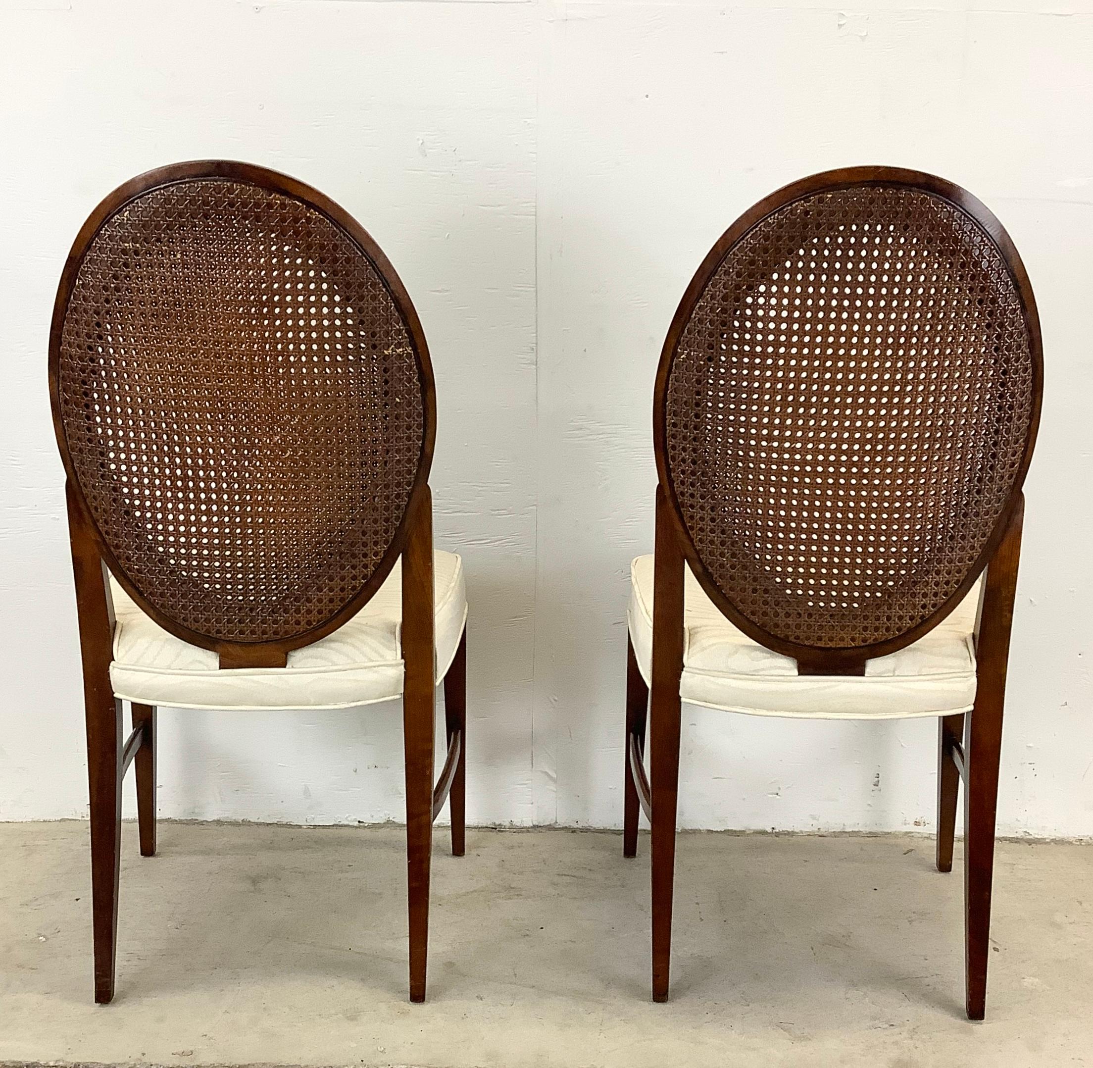 Vintage Modern Cane Back Dining Chairs- set Six For Sale 1