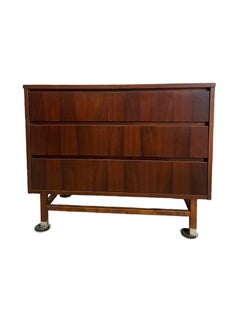 Vintage Mid Century Modern Dovetailed 3 Drawer Dresser by Stanley