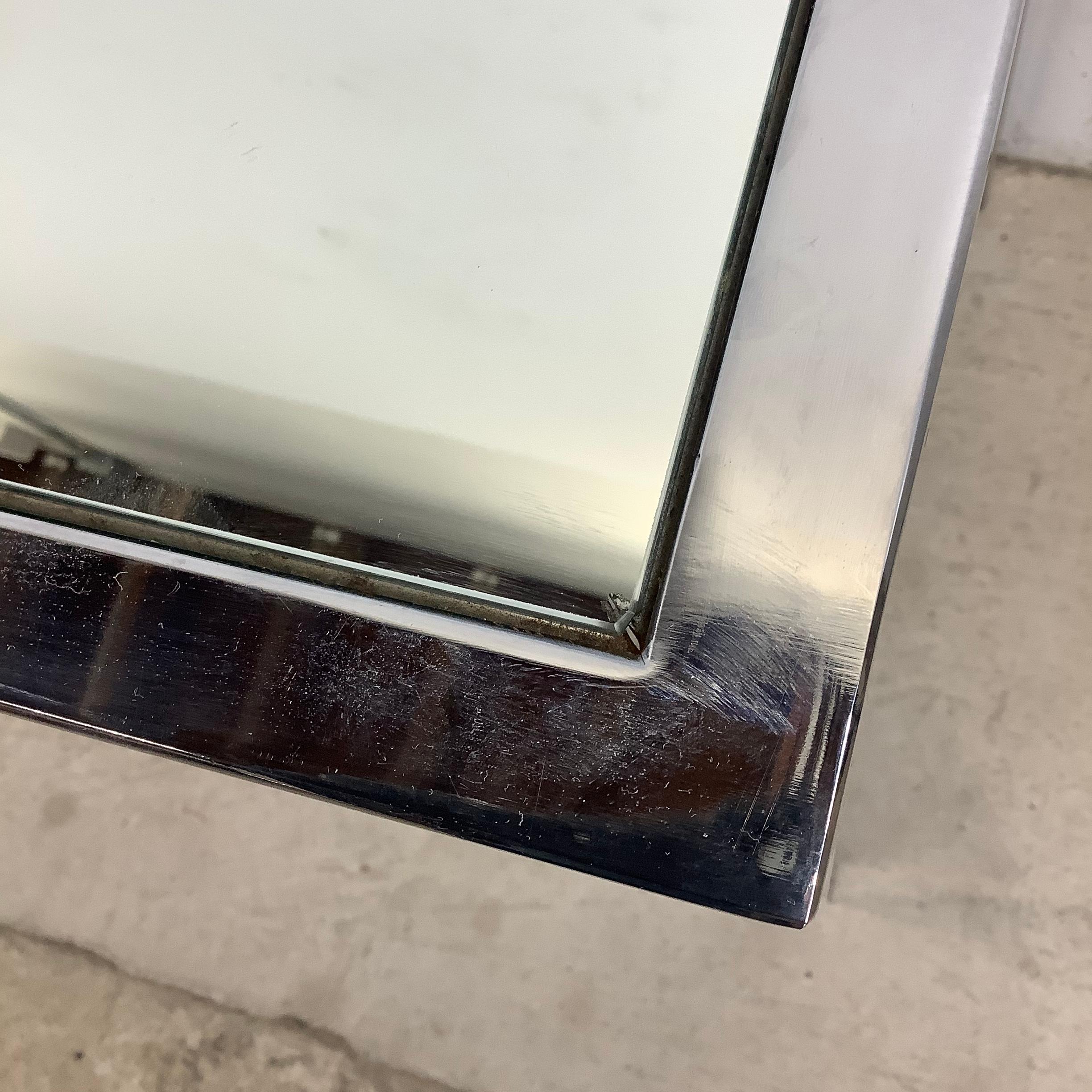 Vintage Modern Chrome and Glass Console Table For Sale 4