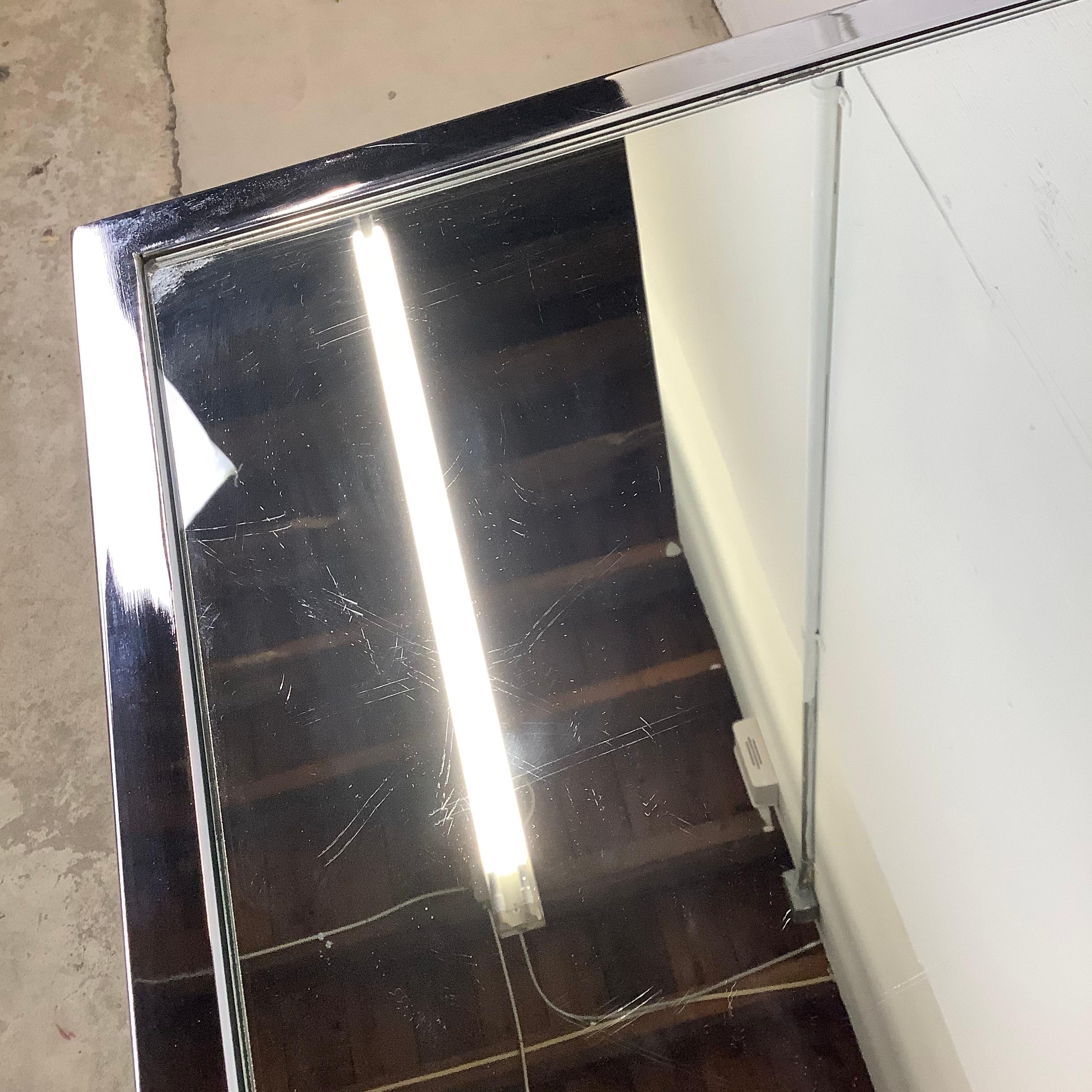 Vintage Modern Chrome and Glass Console Table For Sale 6