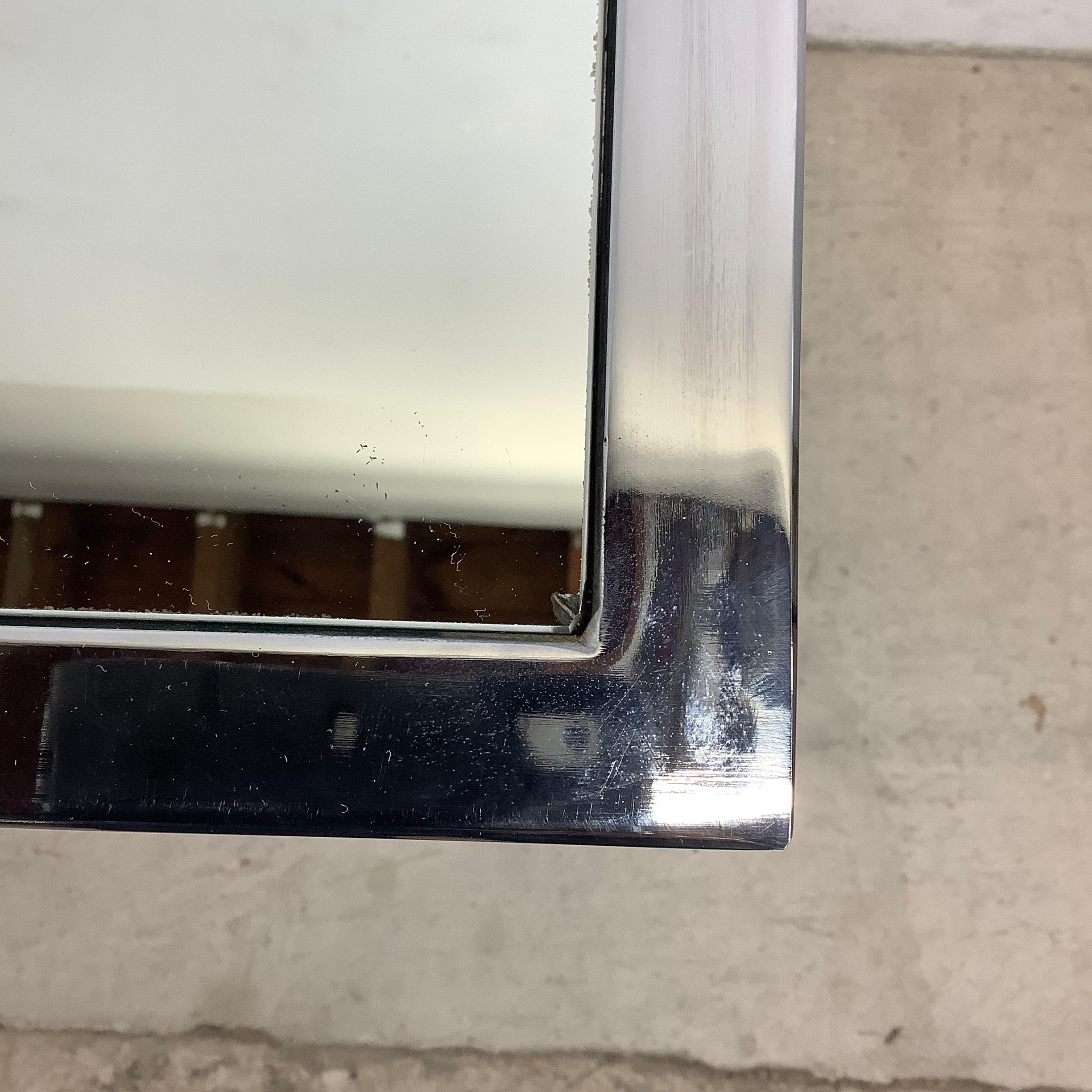 Vintage Modern Chrome and Glass Console Table For Sale 10