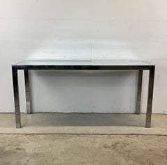 Vintage Modern Chrome and Glass Console Table