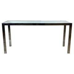 Moderner Konsolentisch aus Chrom und Glas im Vintage-Stil