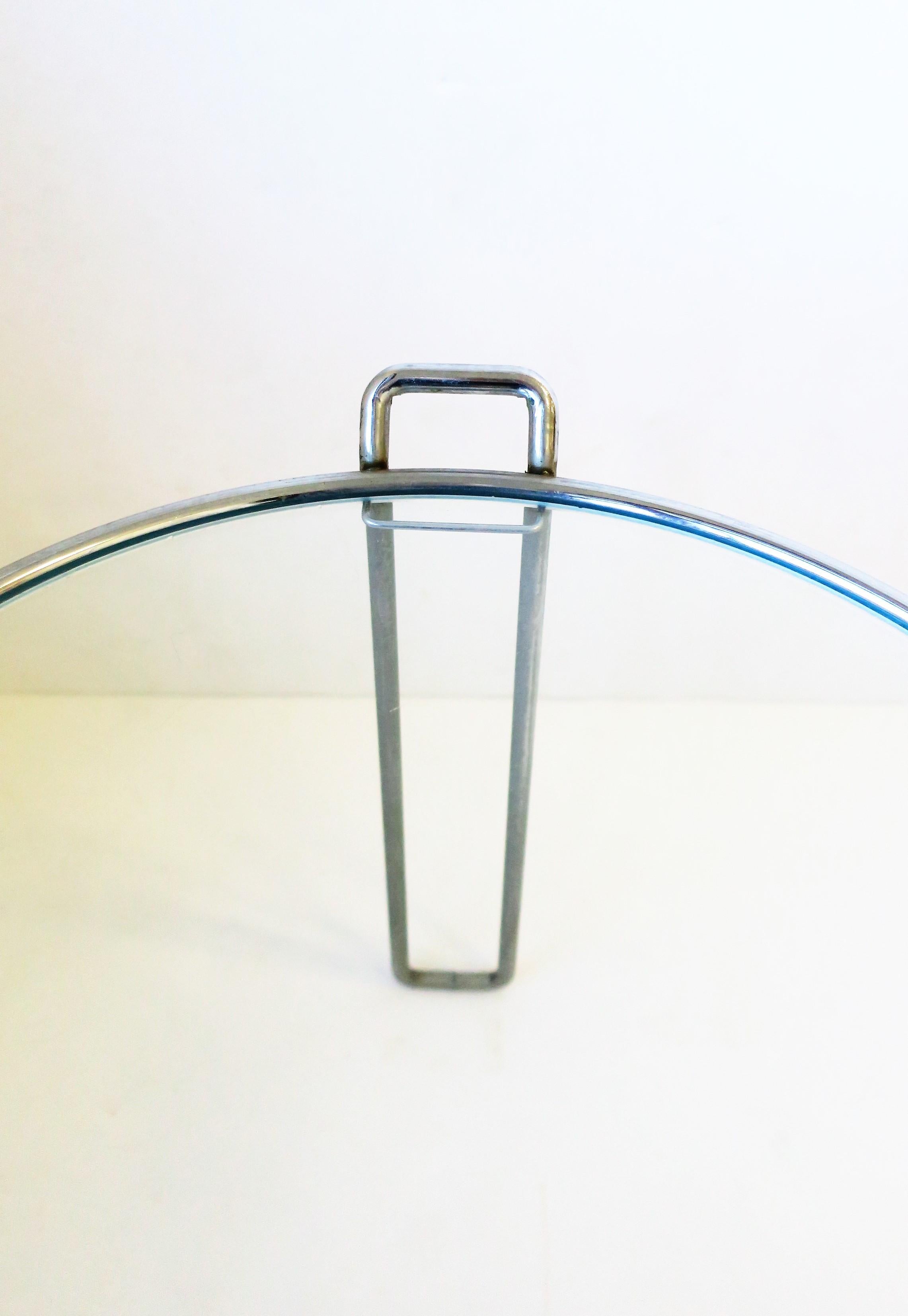 Vintage Modern Chrome and Glass Side or Drinks Table, circa 1960s 7