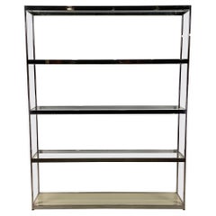 Vintage Modern Chrome Etagere