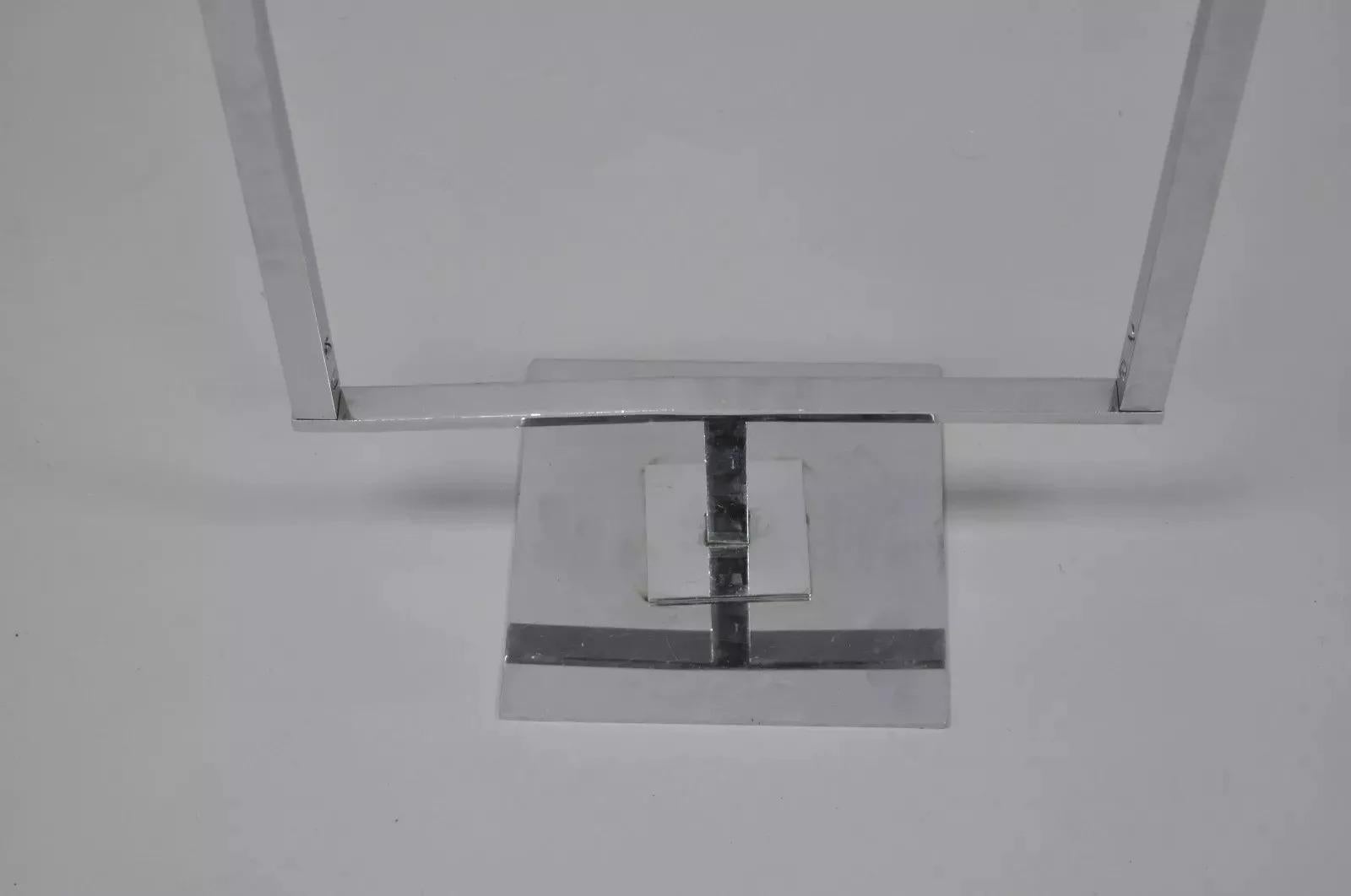 Vintage Modern Chrome Metal Table Top Gentleman's Clothing Valet Hanger 1