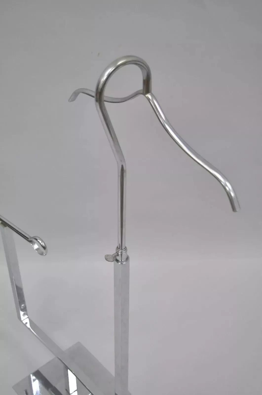 Vintage Modern Chrome Metal Table Top Gentleman's Clothing Valet Hanger 2