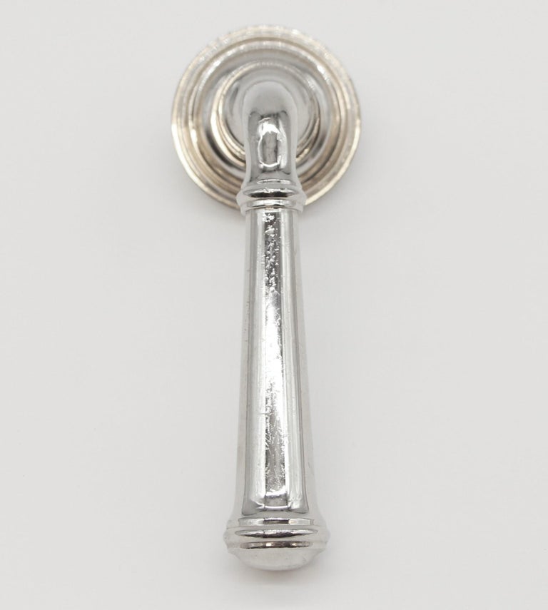 Chrome Plate Brass Fixed Lever Door Knob Set Qty. Available For Sale at  1stDibs