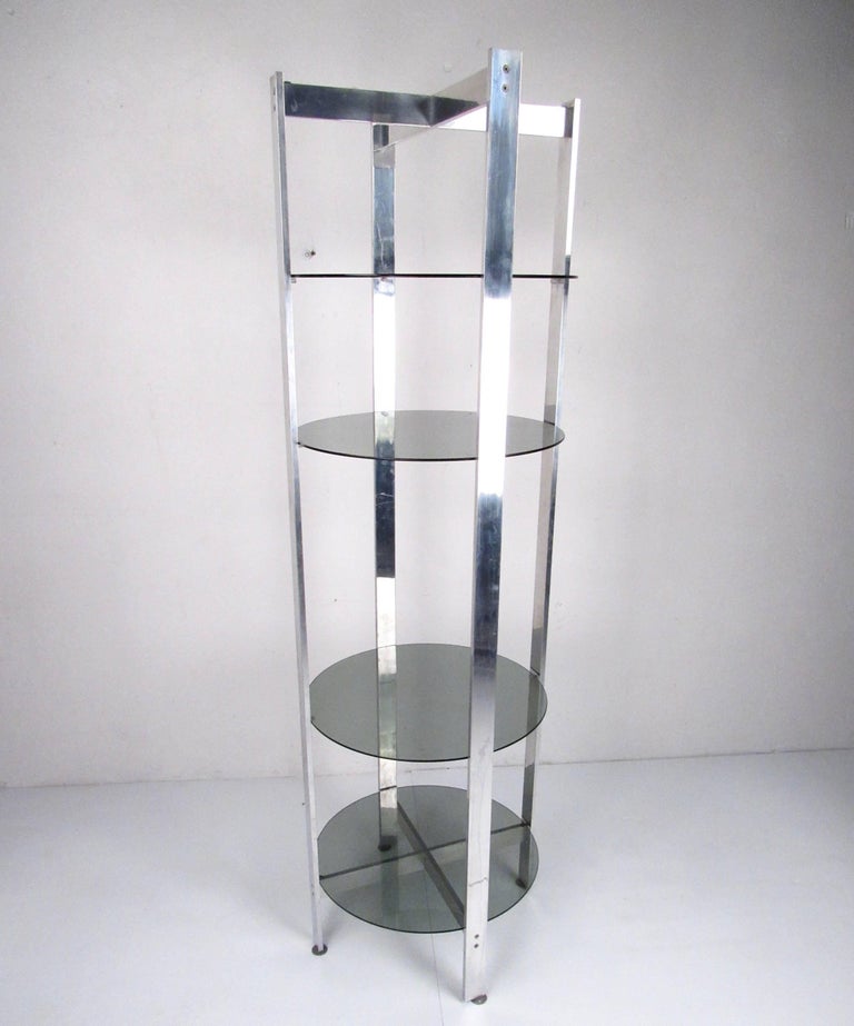 Vintage Modern Circular Étagère Display Shelf For Sale at 1stDibs