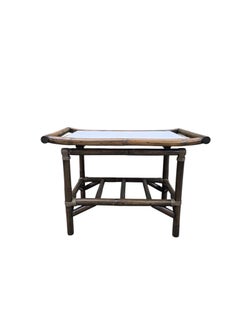 Vintage Modern Coastal Bamboo Side Table by Vogue Rattan