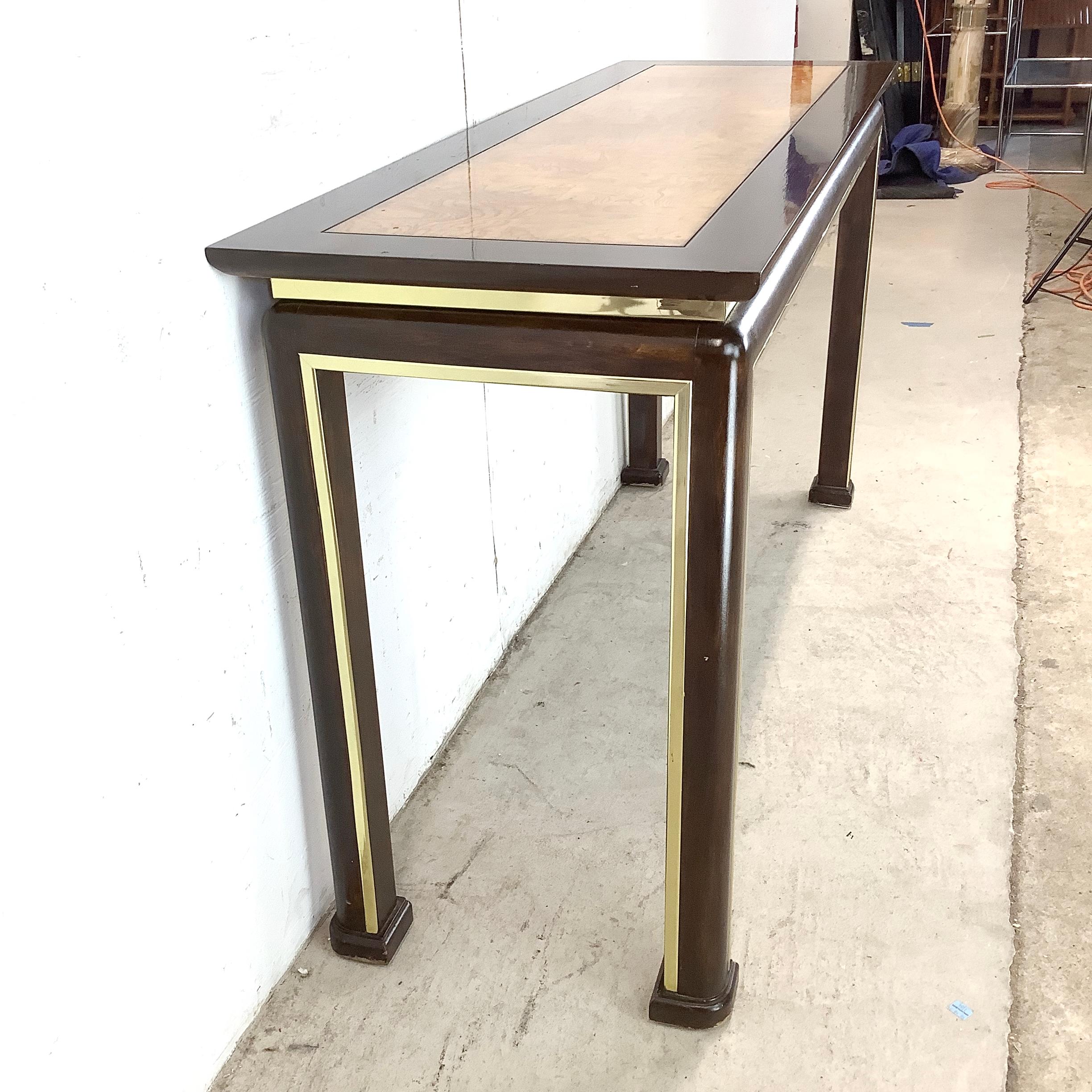 Hollywood Regency Vintage Modern Console Table For Sale