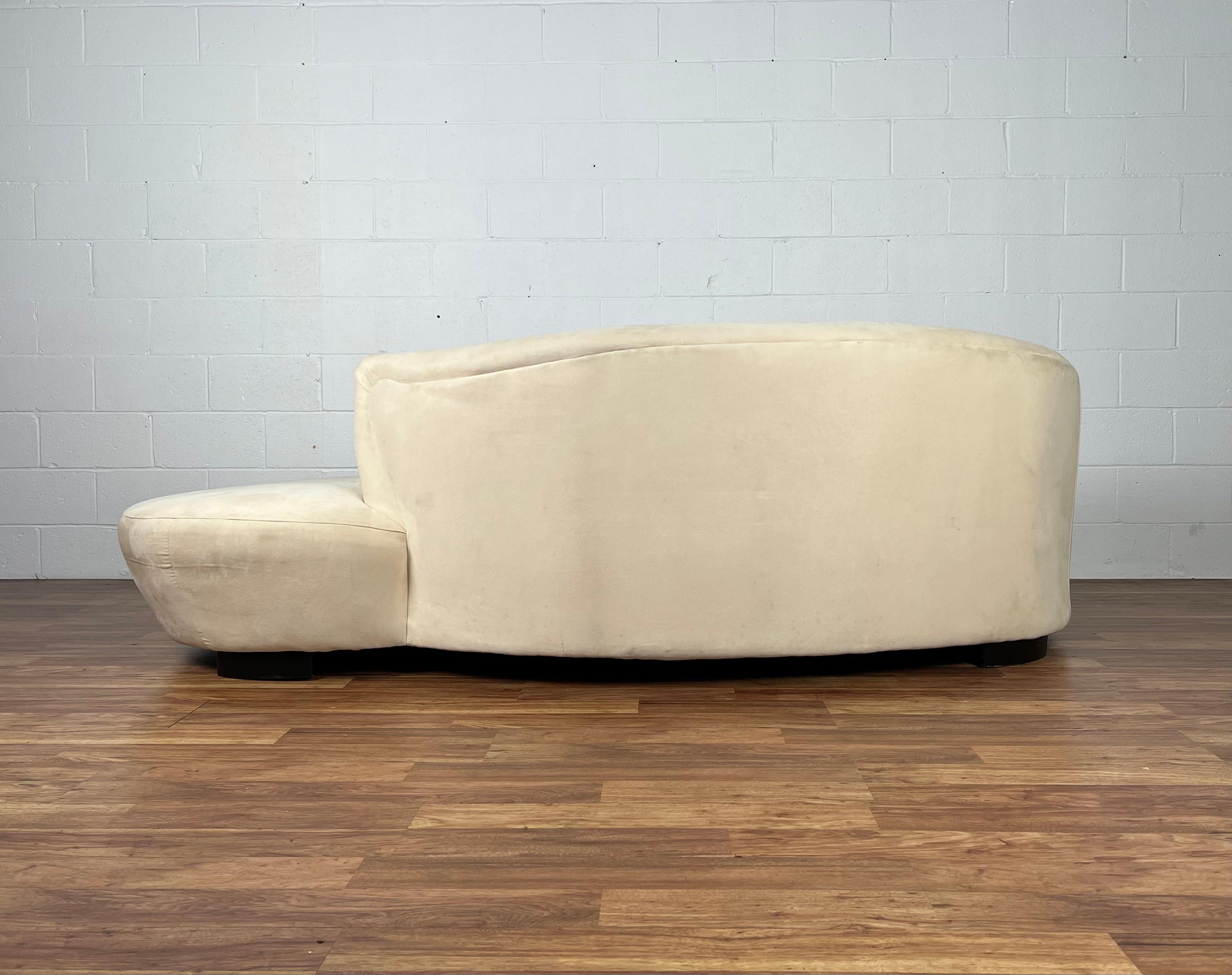 Vintage Modern Contemporary Curved Serpentine Sofa 4