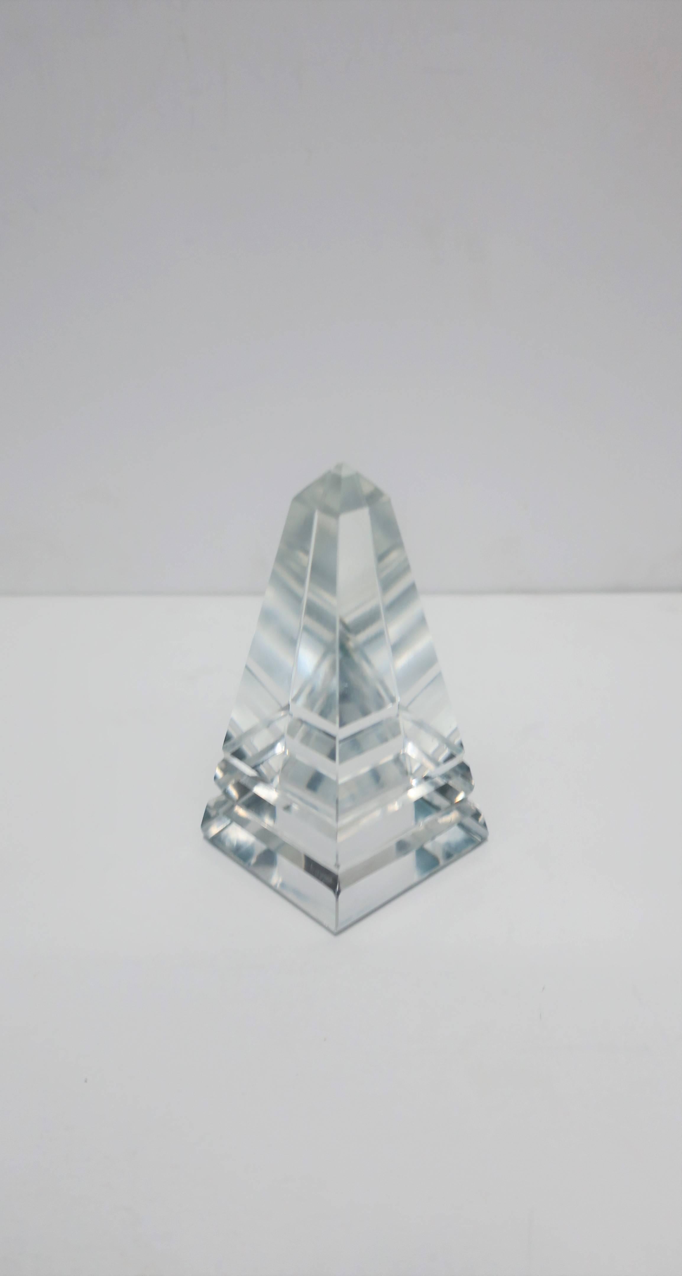 Modern Crystal Obelisk In Good Condition In New York, NY