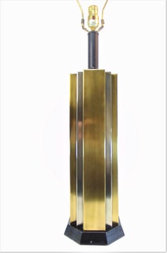 Vintage Modern Cubist Tall Table Lamp