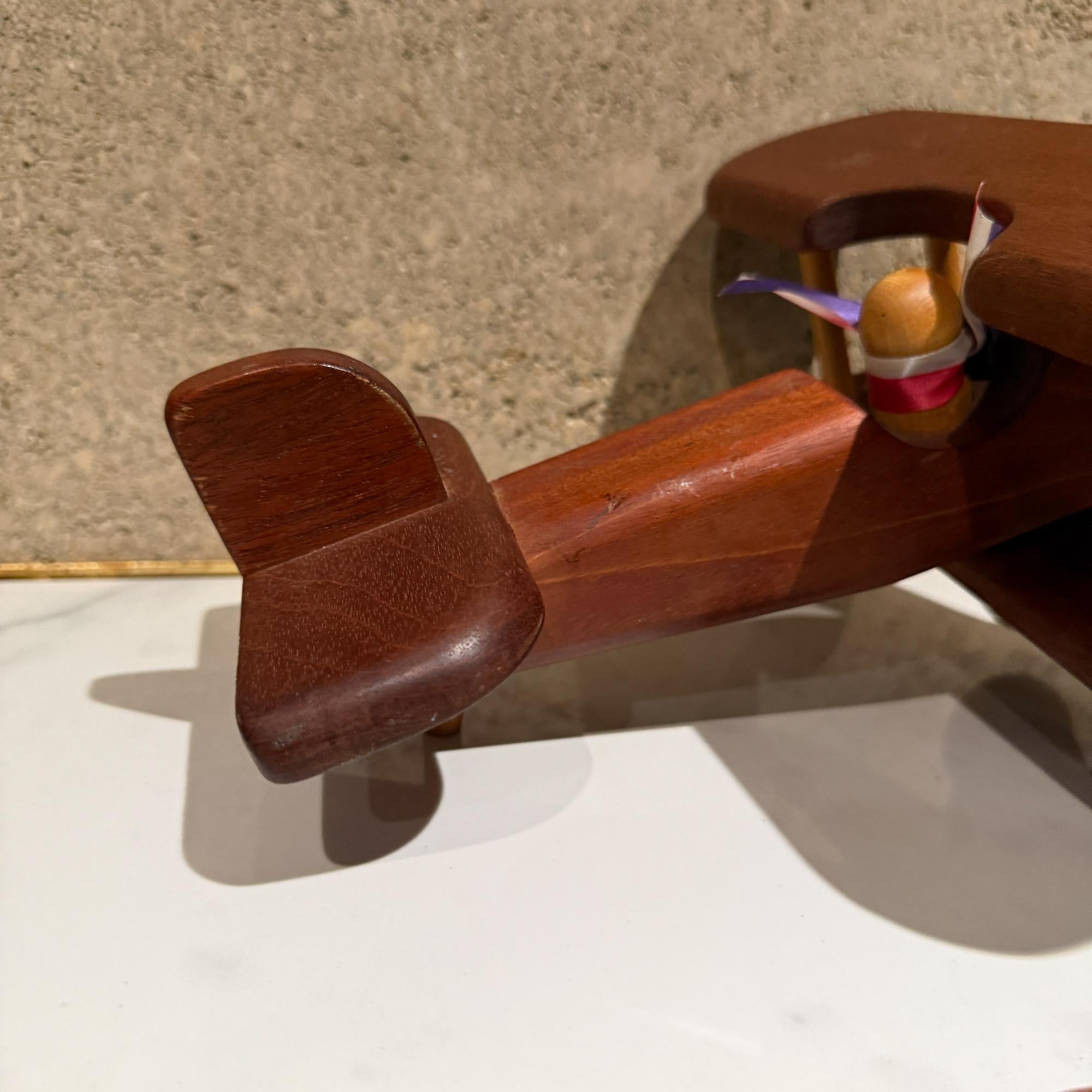 Vintage Modern CUSTOM MADE Wood Propeller Plane The Toy Maker en vente 2