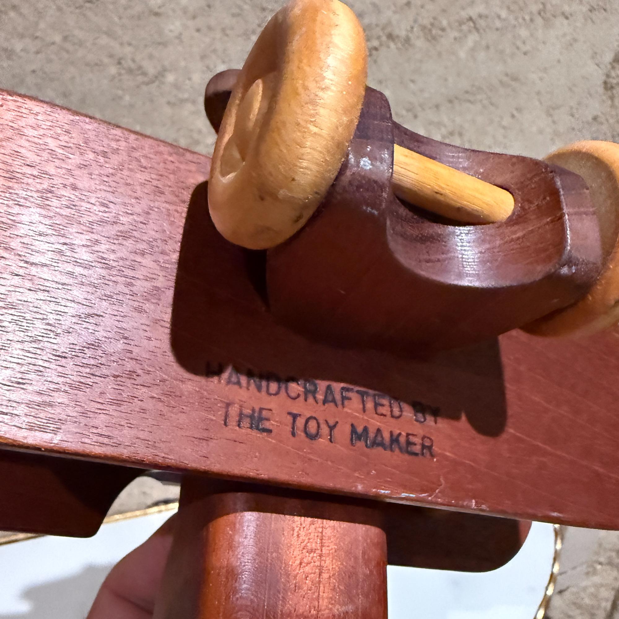Vintage Modern CUSTOM MADE Wood Propeller Plane The Toy Maker en vente 4