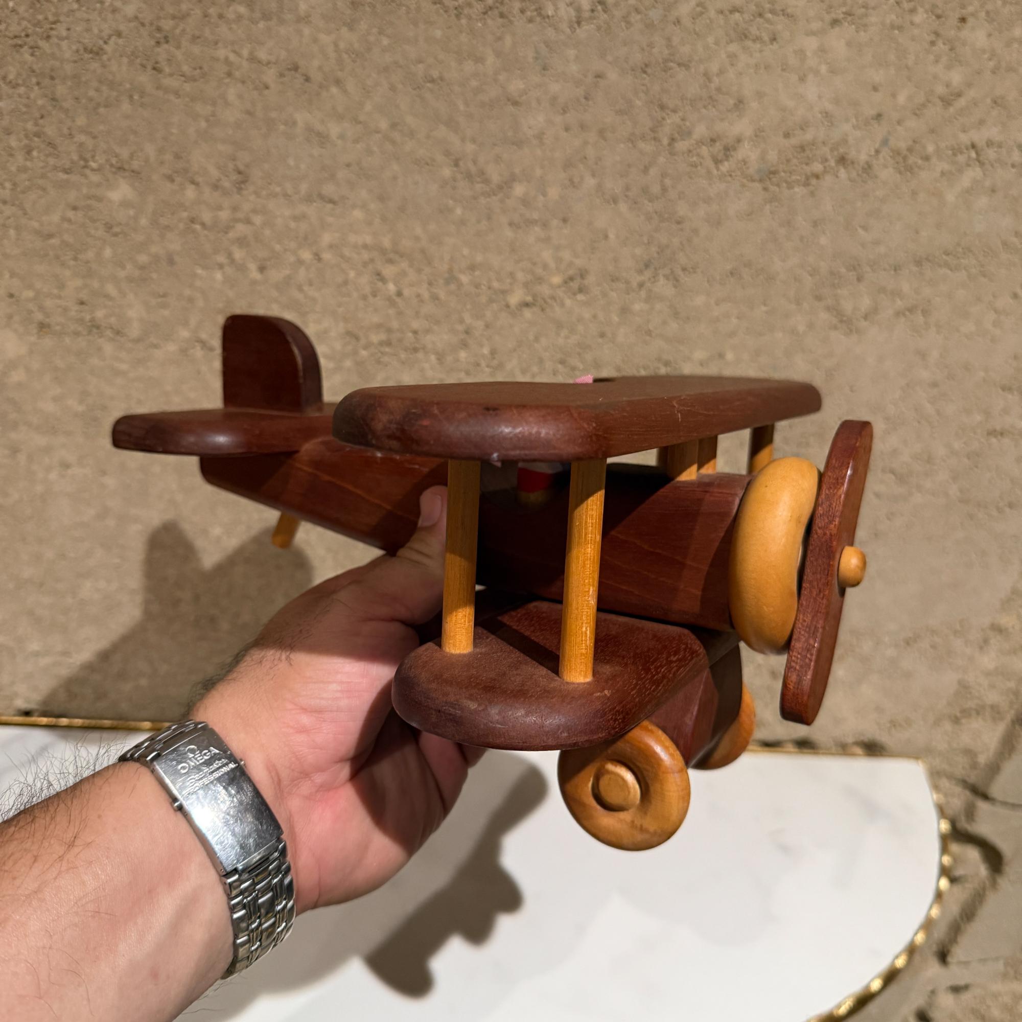 Vintage Modern CUSTOM MADE Wood Propeller Plane The Toy Maker en vente 6