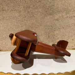 Vintage Modern Custom Made Wood Propeller Plane The Toy Maker