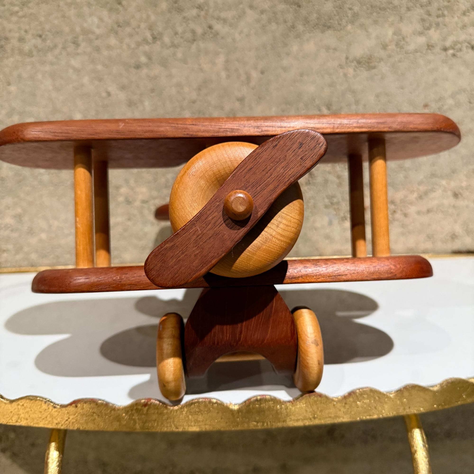 Fin du 20e siècle Vintage Modern CUSTOM MADE Wood Propeller Plane The Toy Maker en vente