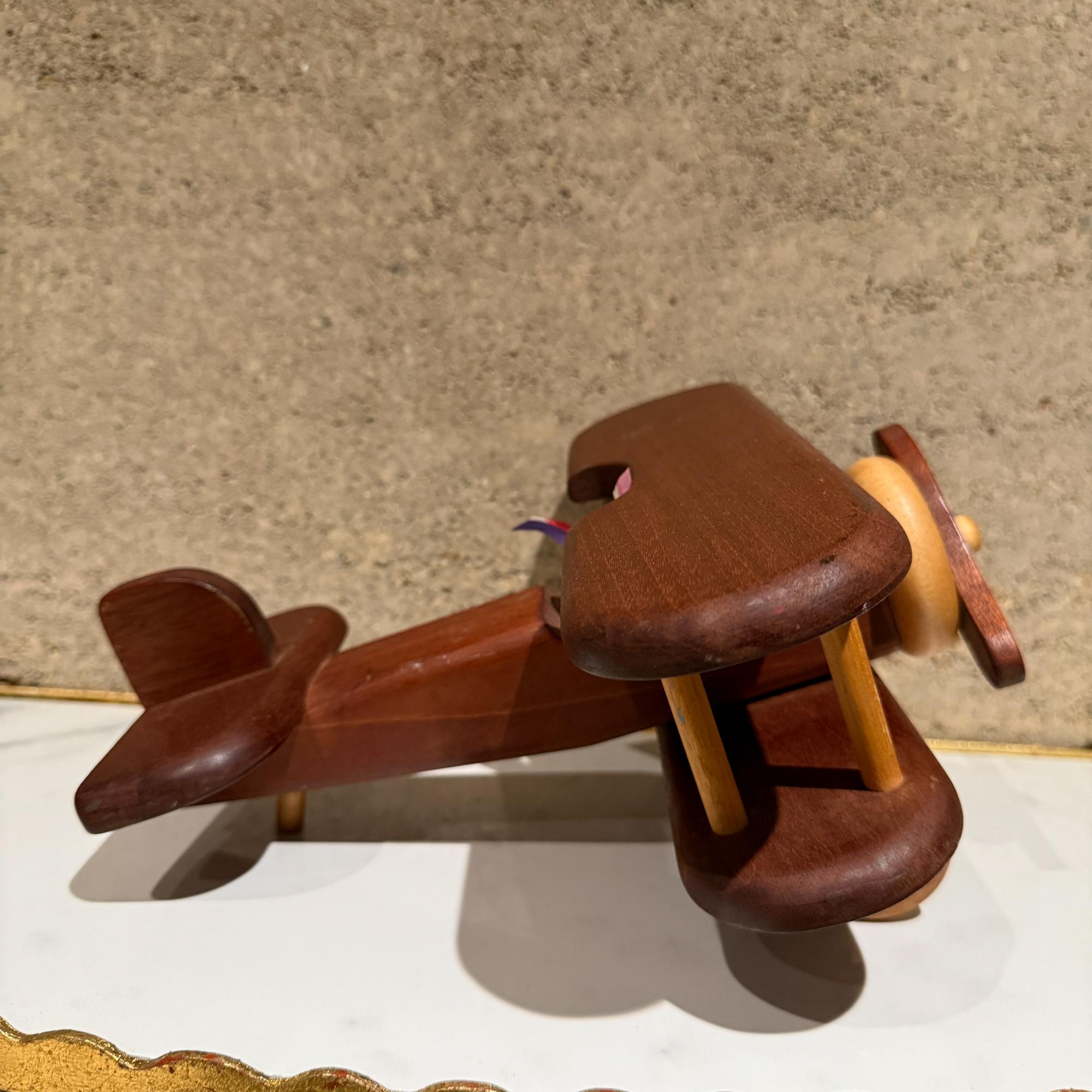 Vintage Modern CUSTOM MADE Wood Propeller Plane The Toy Maker en vente 1