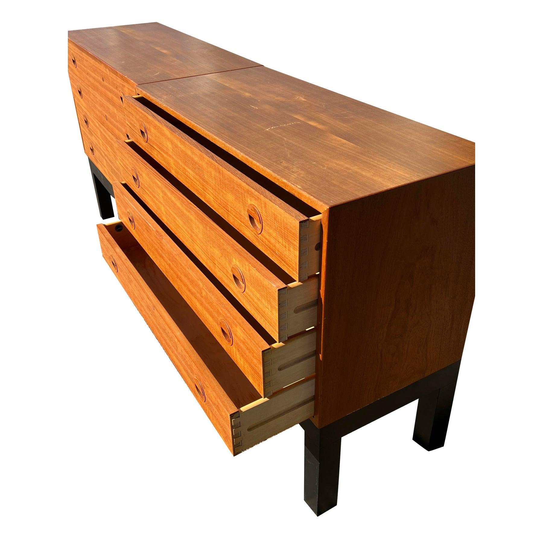 Comò danese moderno d'epoca su misura con panca in stile Hans Wegner Herman Miller in vendita 3