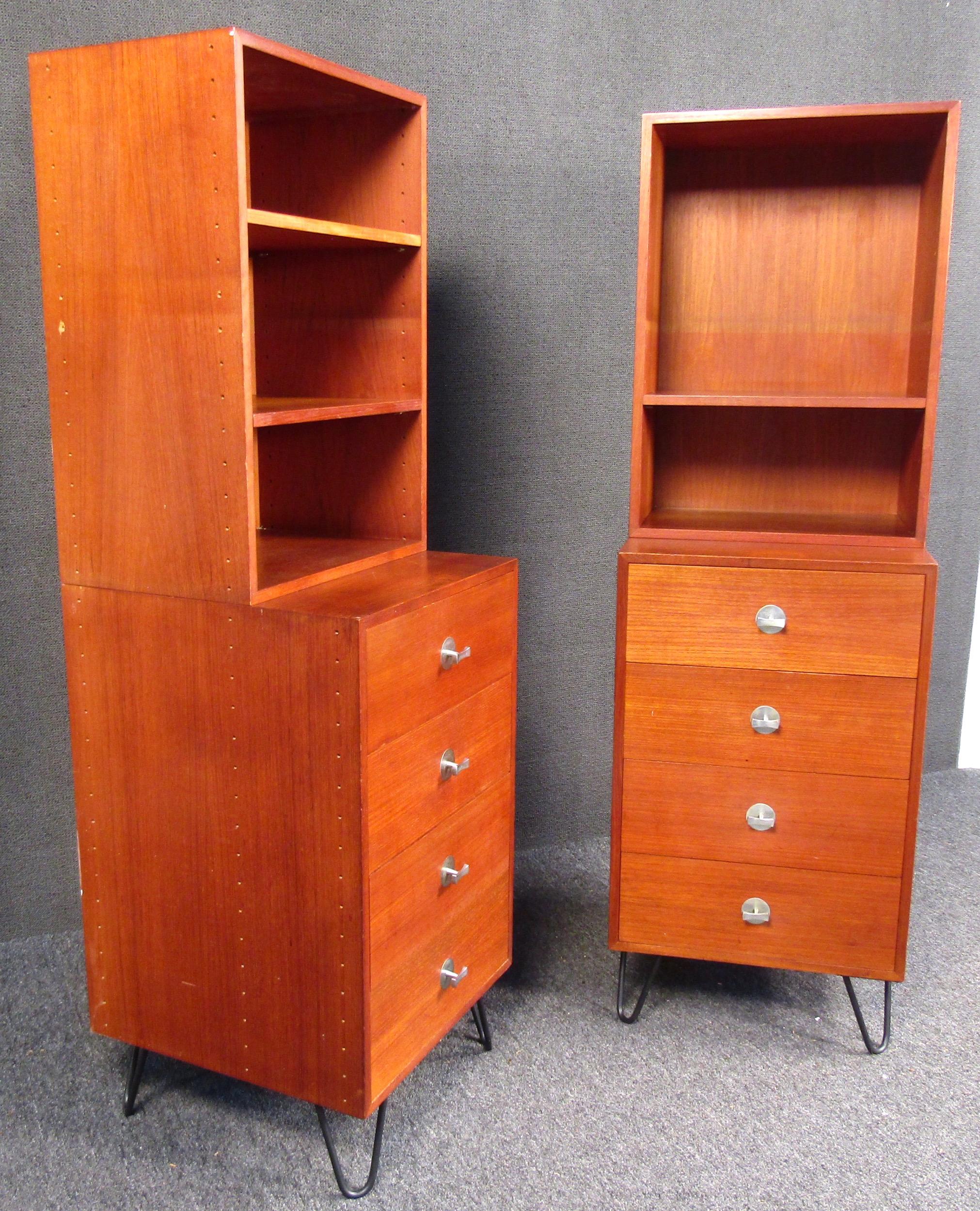 Vintage Modern Danish Teak Cabinets In Good Condition In Brooklyn, NY