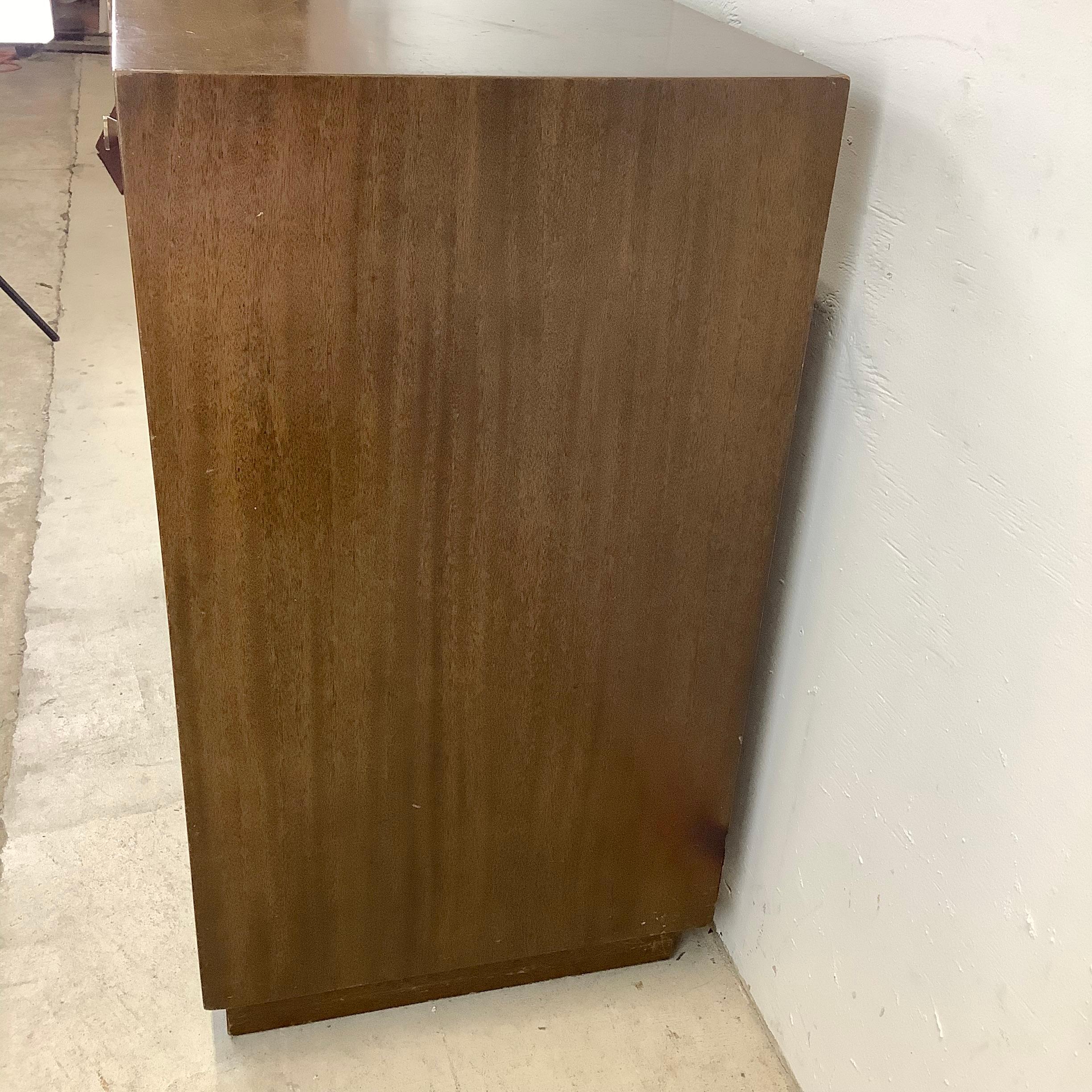 Vintage Modern Dark Wood Cabinet with Drawer, Paul McCobb Style For Sale 3