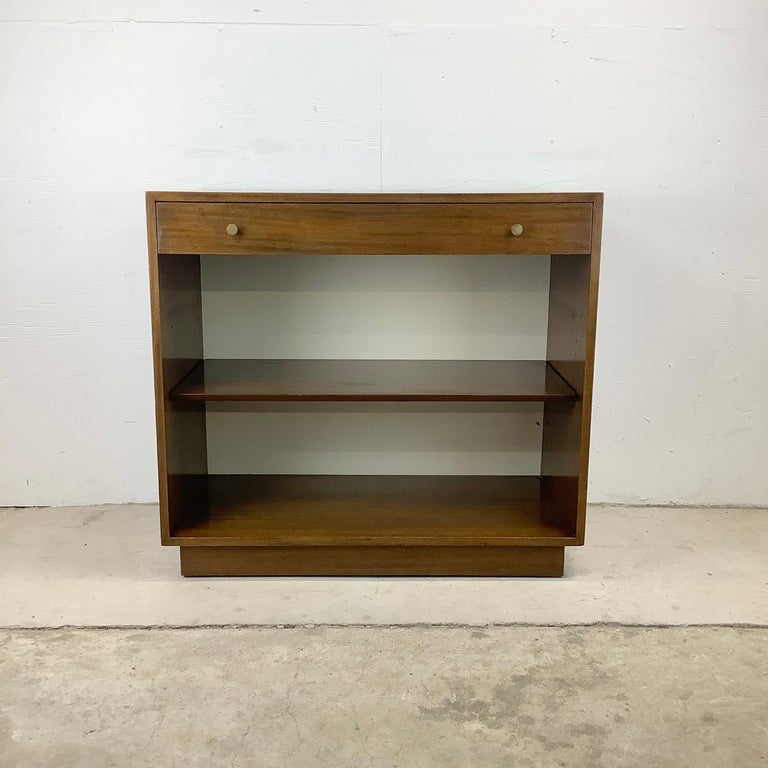 Vintage Modern Dark Wood with Drawer, Paul McCobb Style For