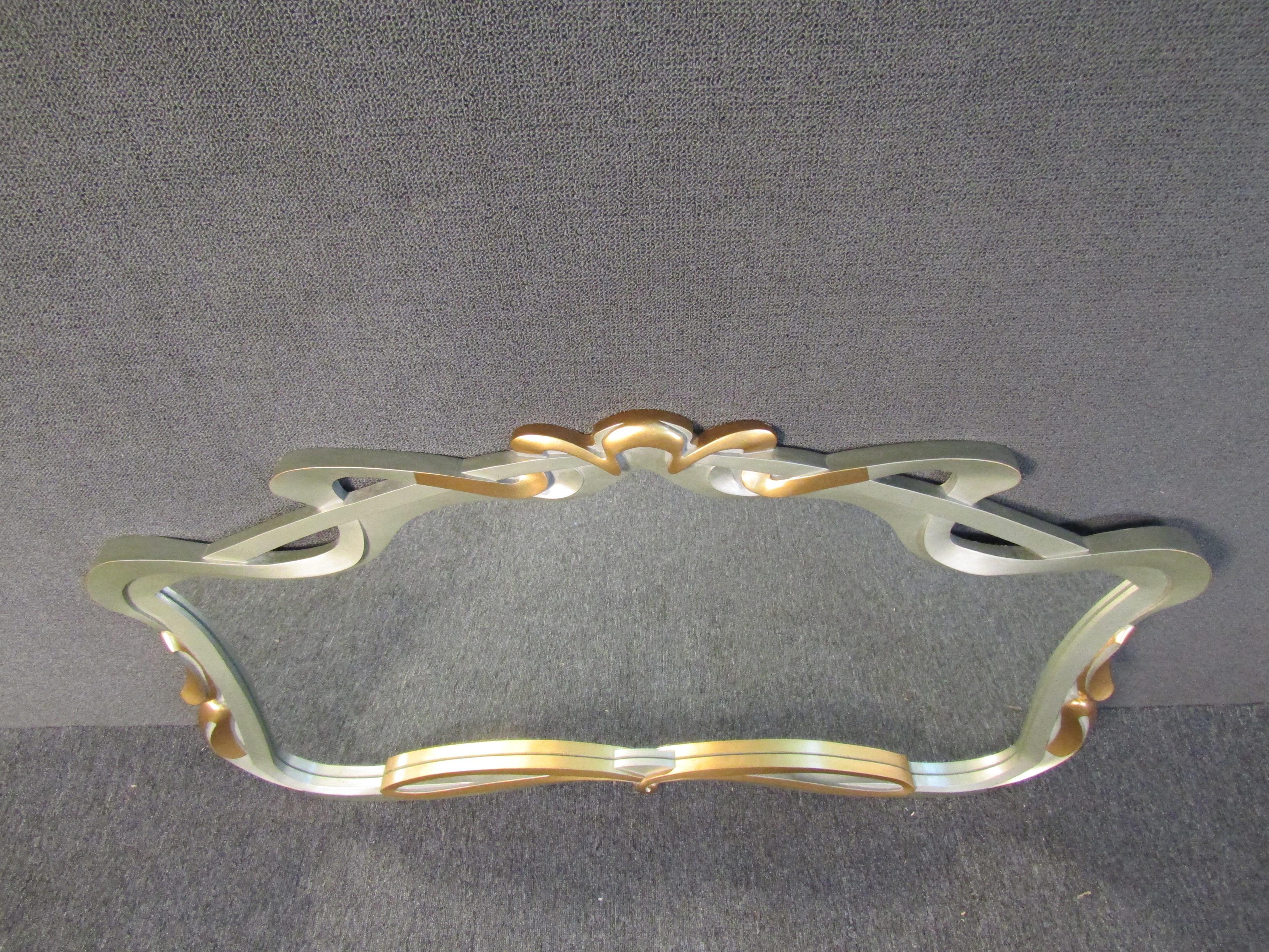 Mid-Century Modern Vintage Modern Decorative Wooden Mirror For Sale