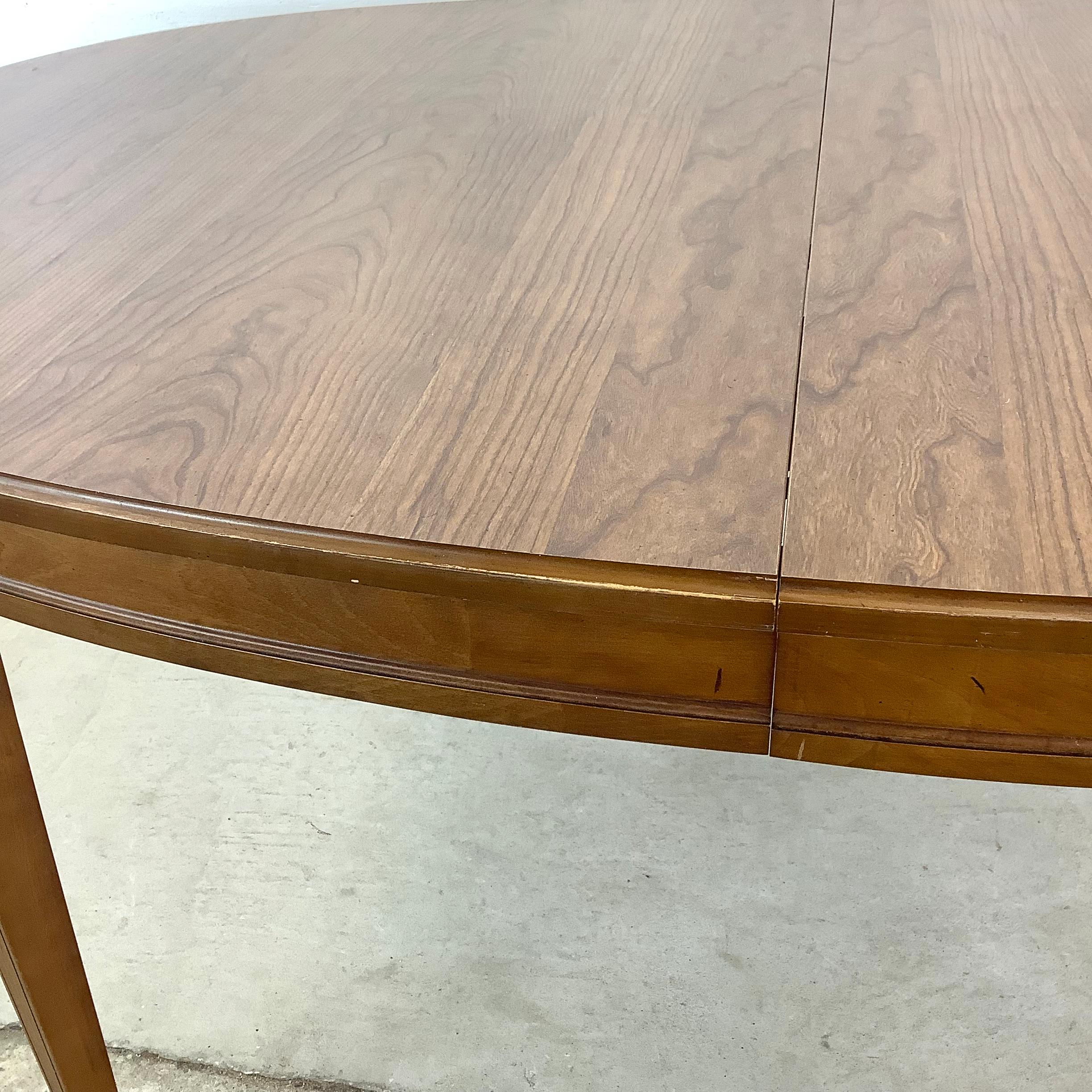 Table de salle à manger moderne vintage avec feuille en vente 2