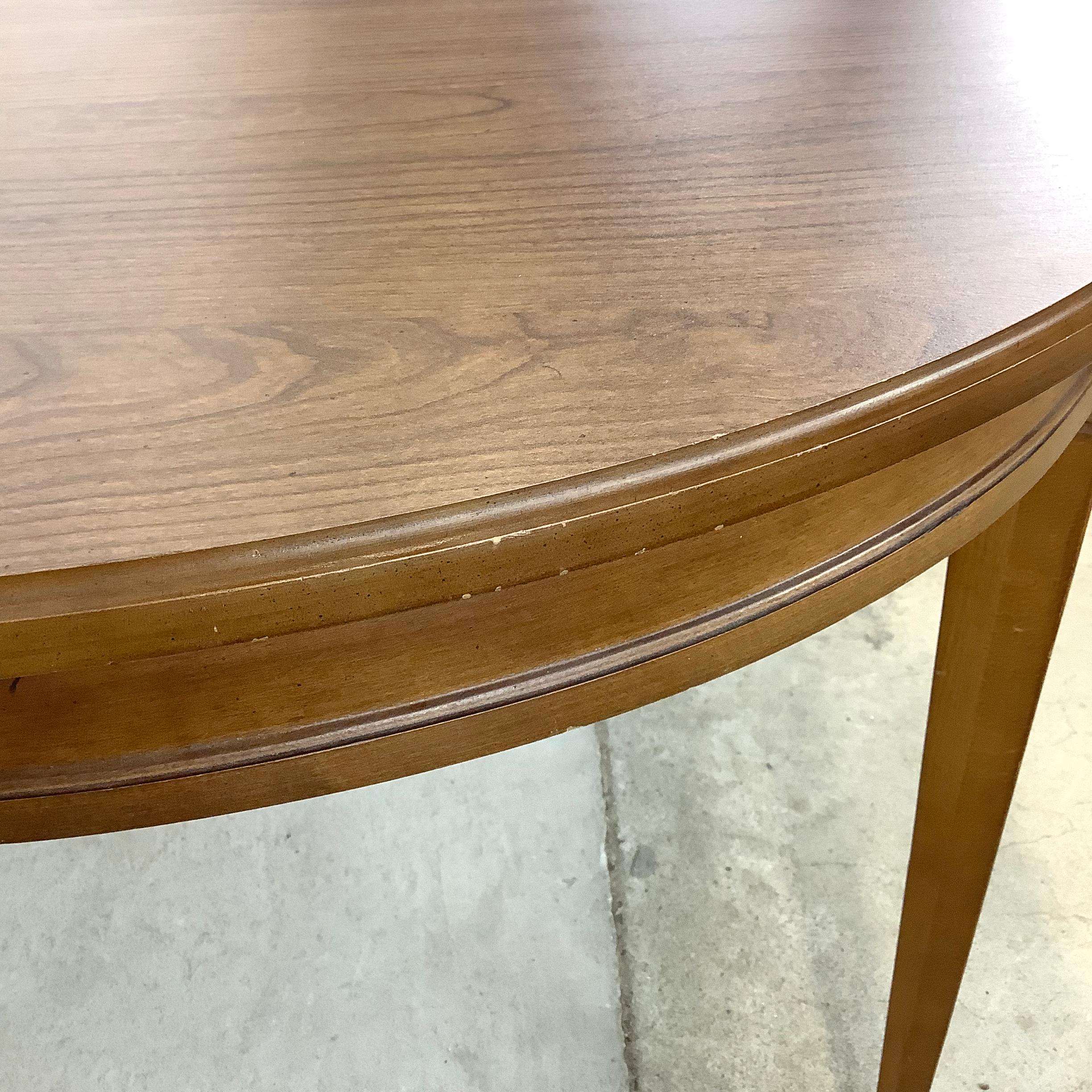 Table de salle à manger moderne vintage avec feuille en vente 5