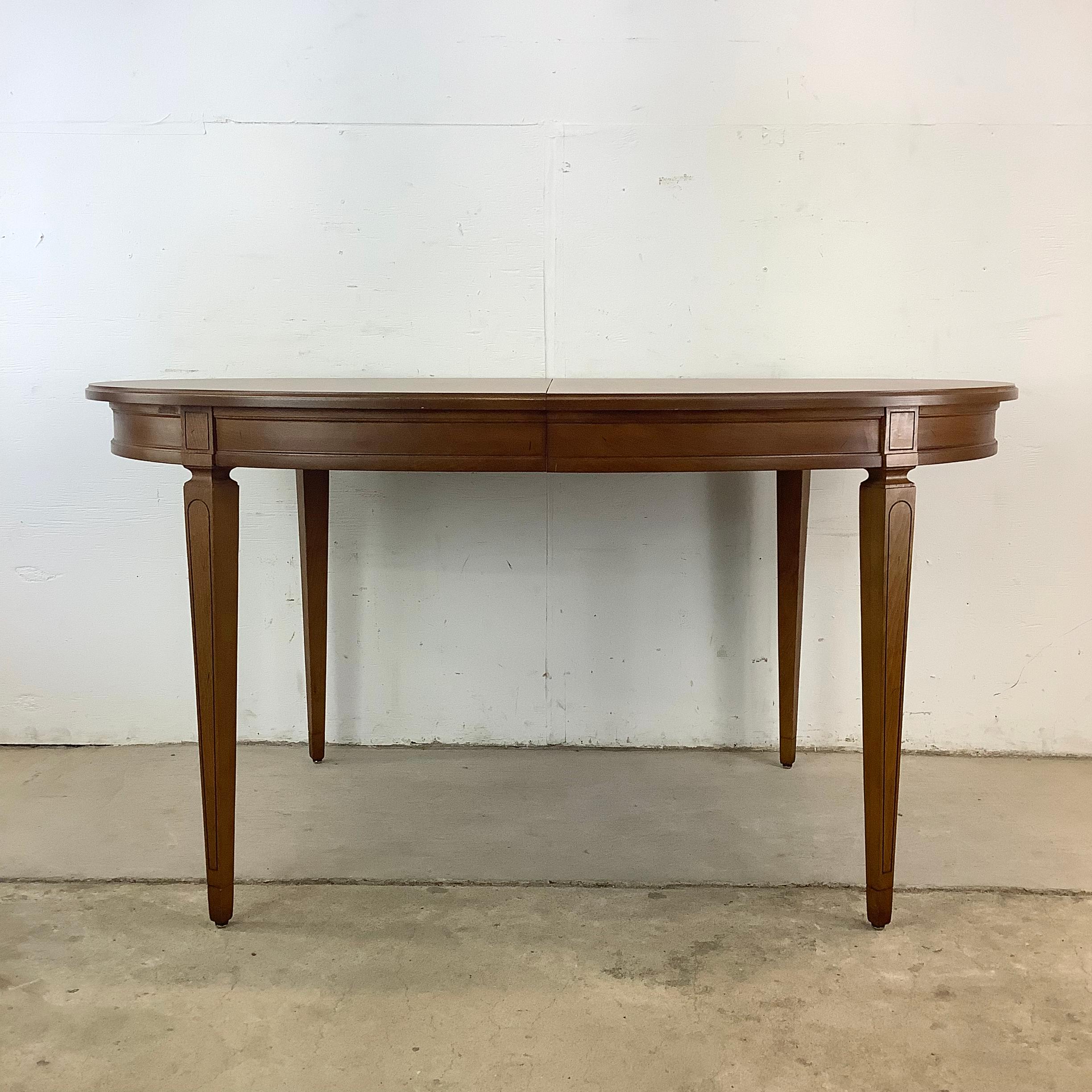 Mid-Century Modern Table de salle à manger moderne vintage avec feuille en vente