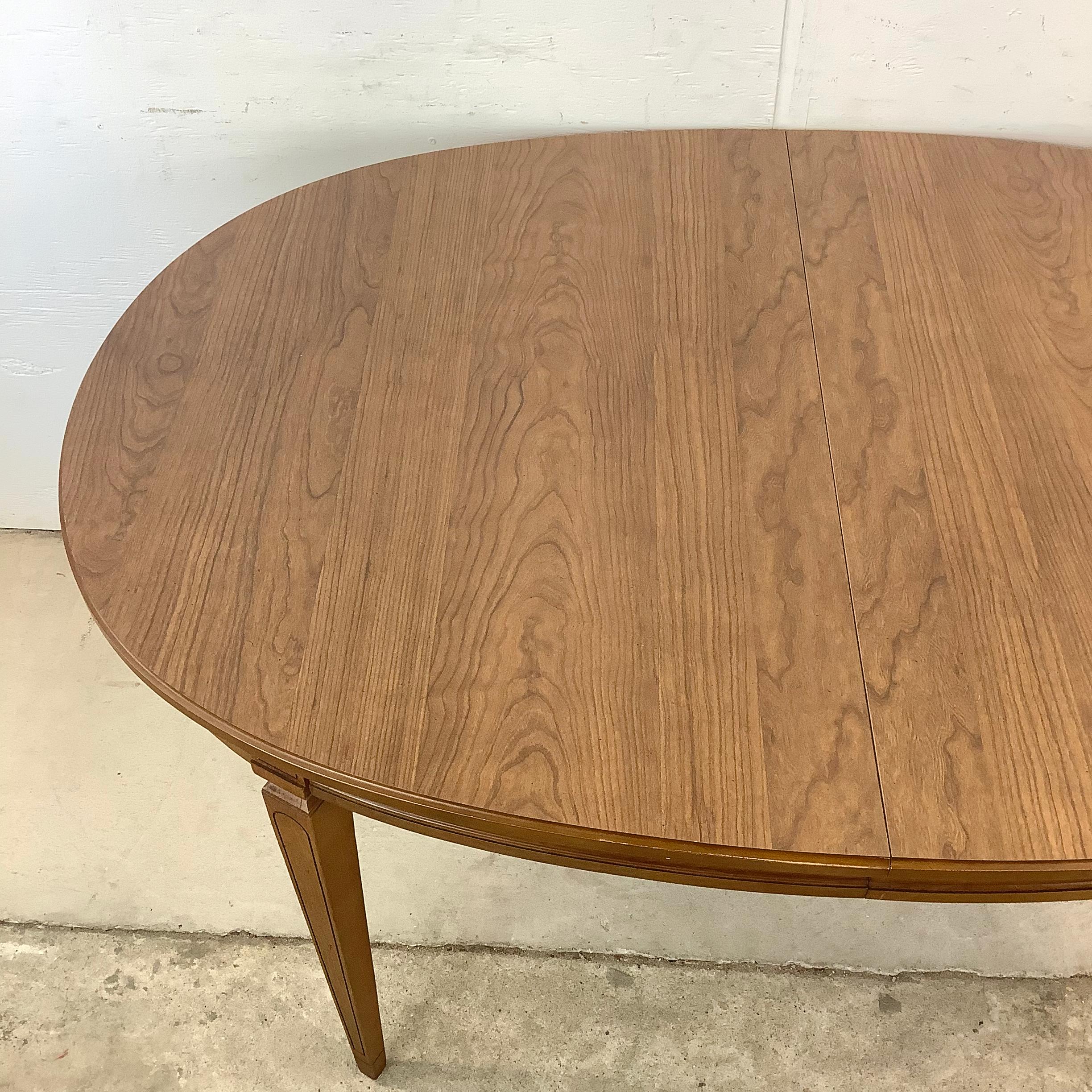 Placage Table de salle à manger moderne vintage avec feuille en vente