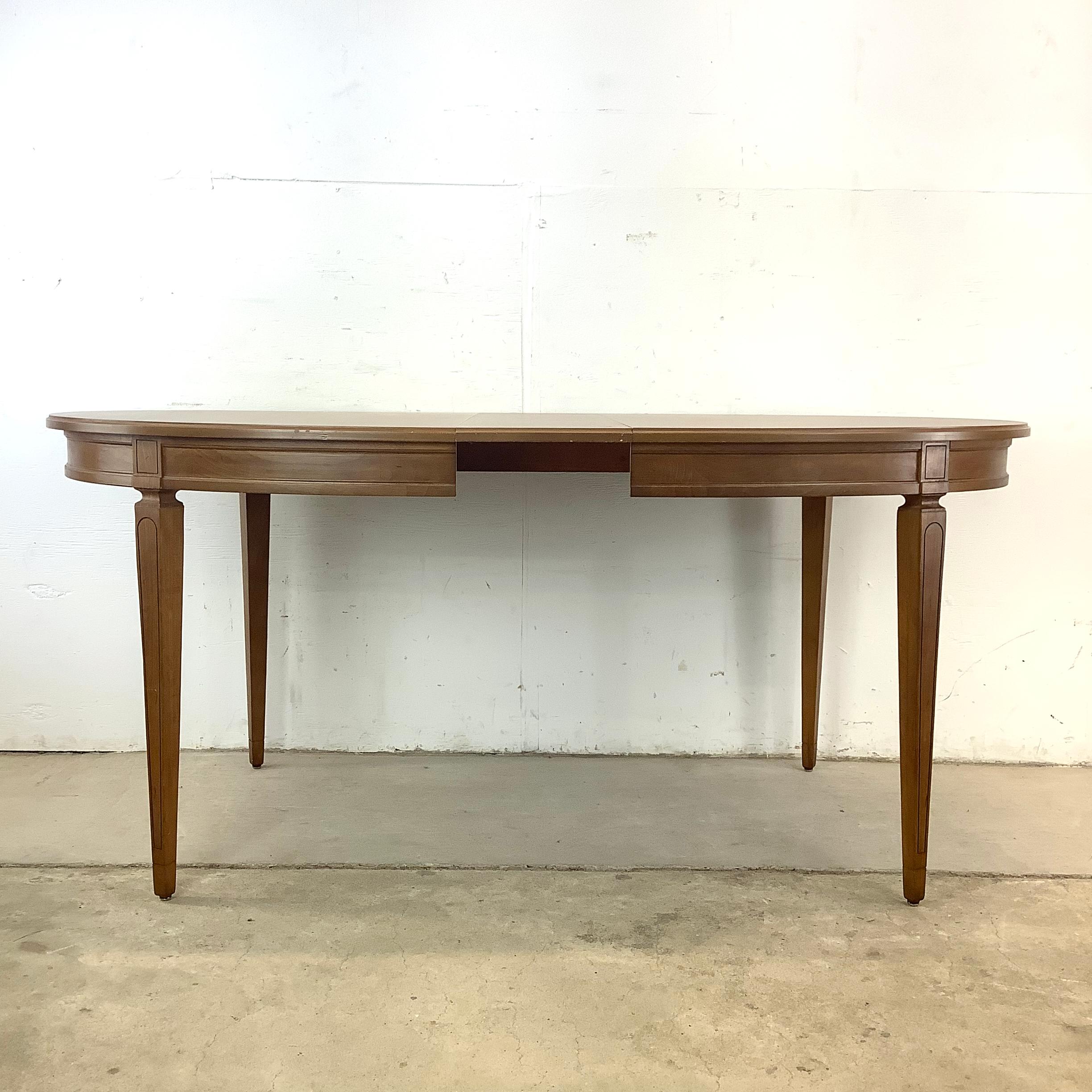 20ième siècle Table de salle à manger moderne vintage avec feuille en vente