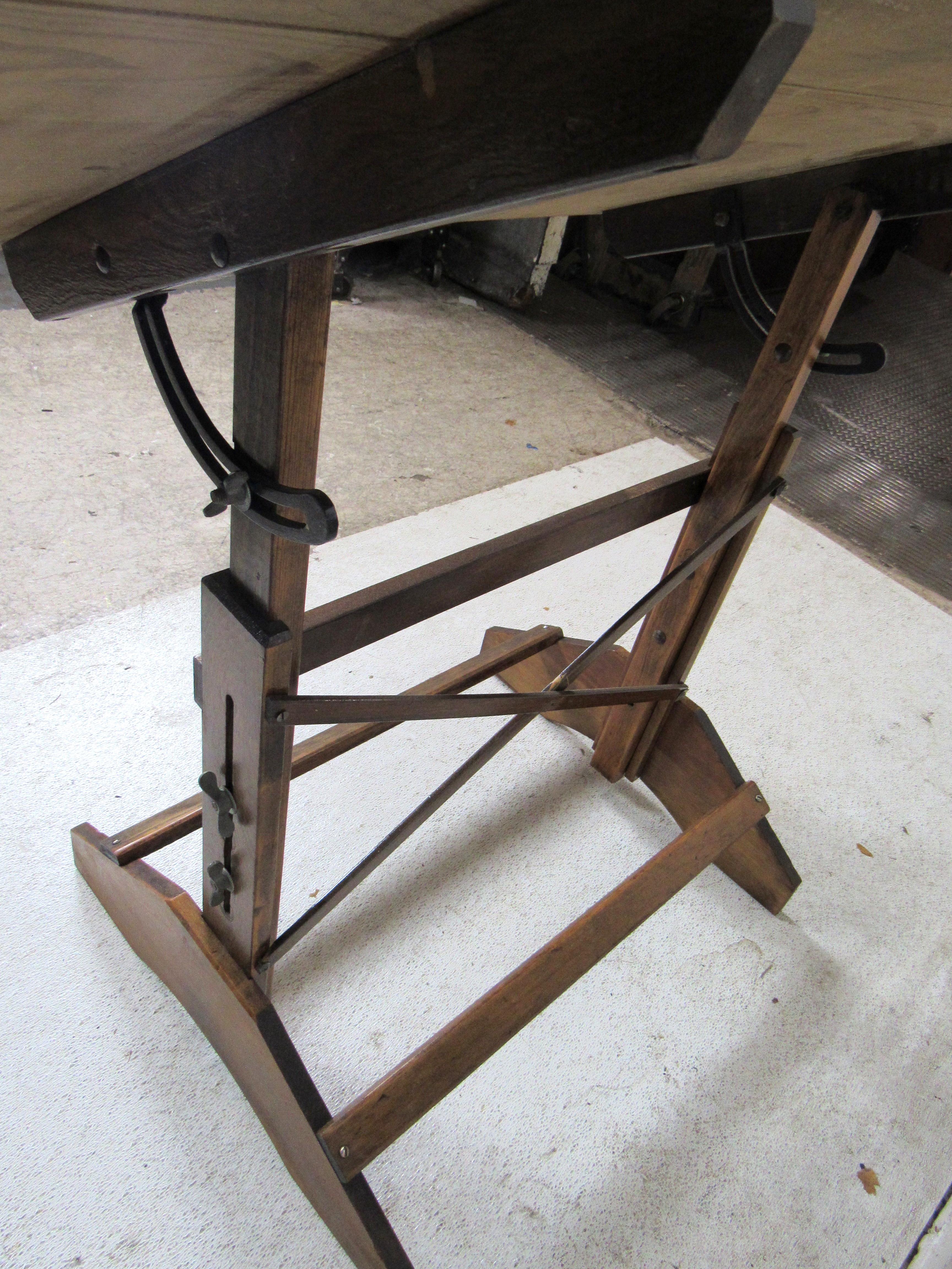 Wood Vintage Modern Drafting Table