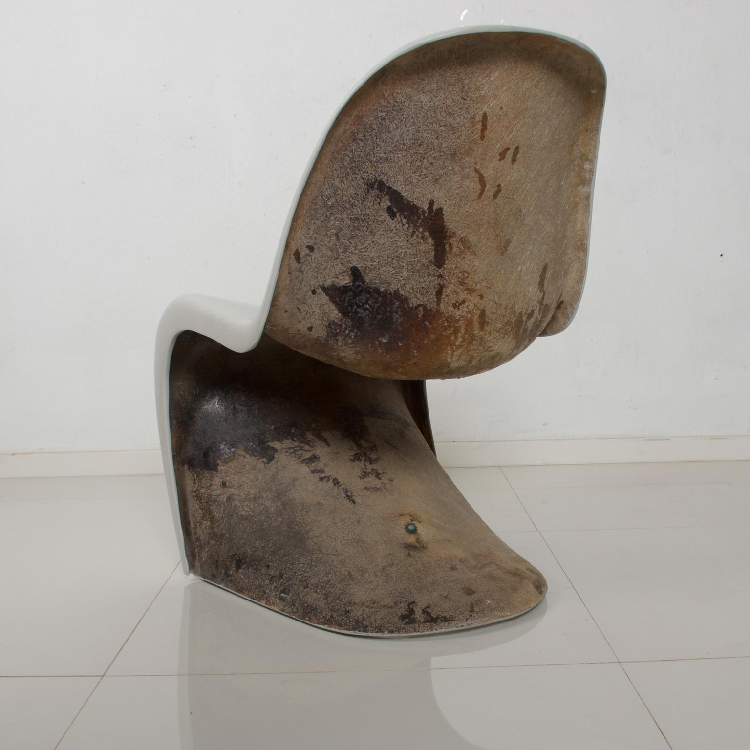 1959 Early Modern Fiberglass Verner Panton S Chair for Herman Miller In Good Condition For Sale In Chula Vista, CA