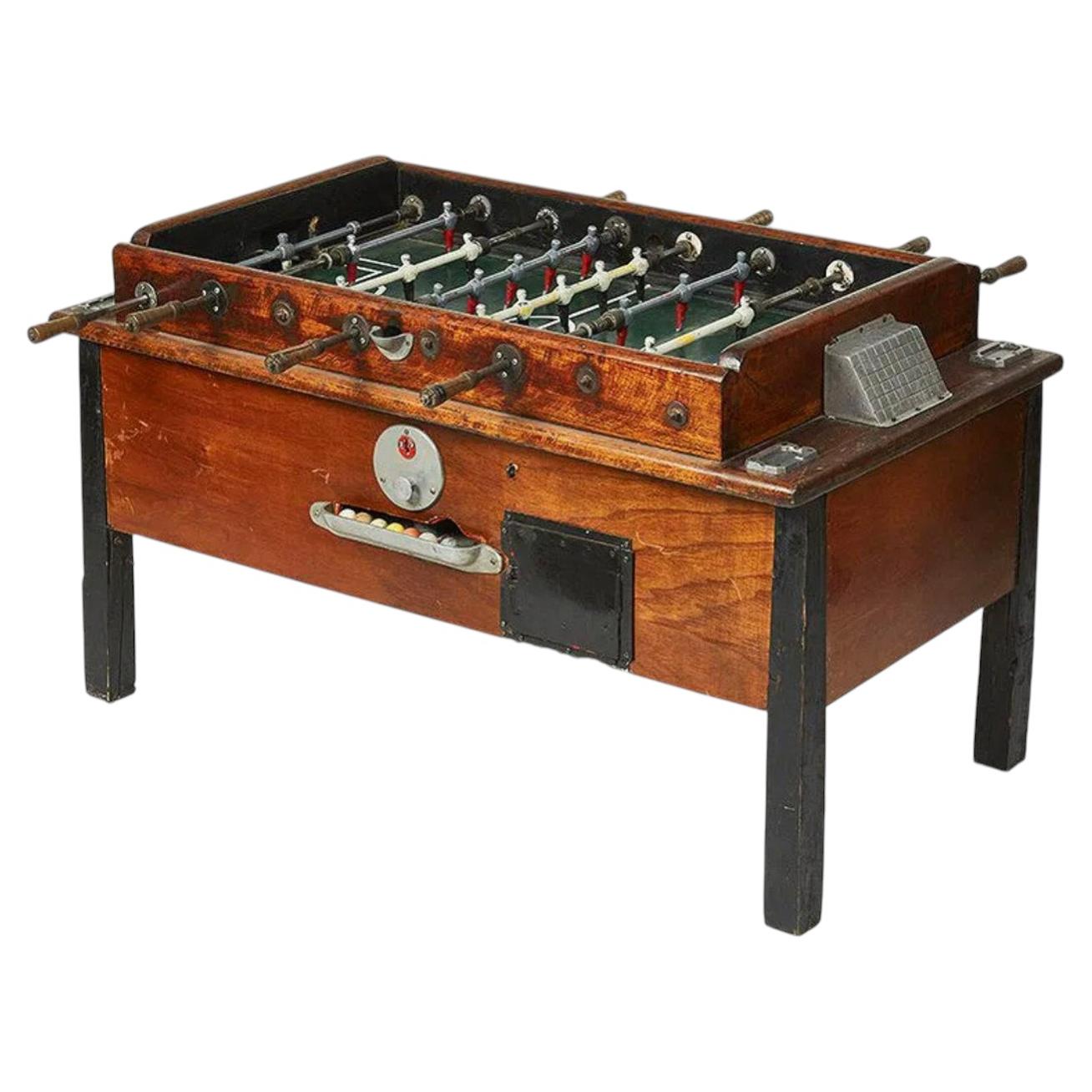 Vintage Foosball Table, Hartholz, England, 1940er Jahre Handwerkskunst