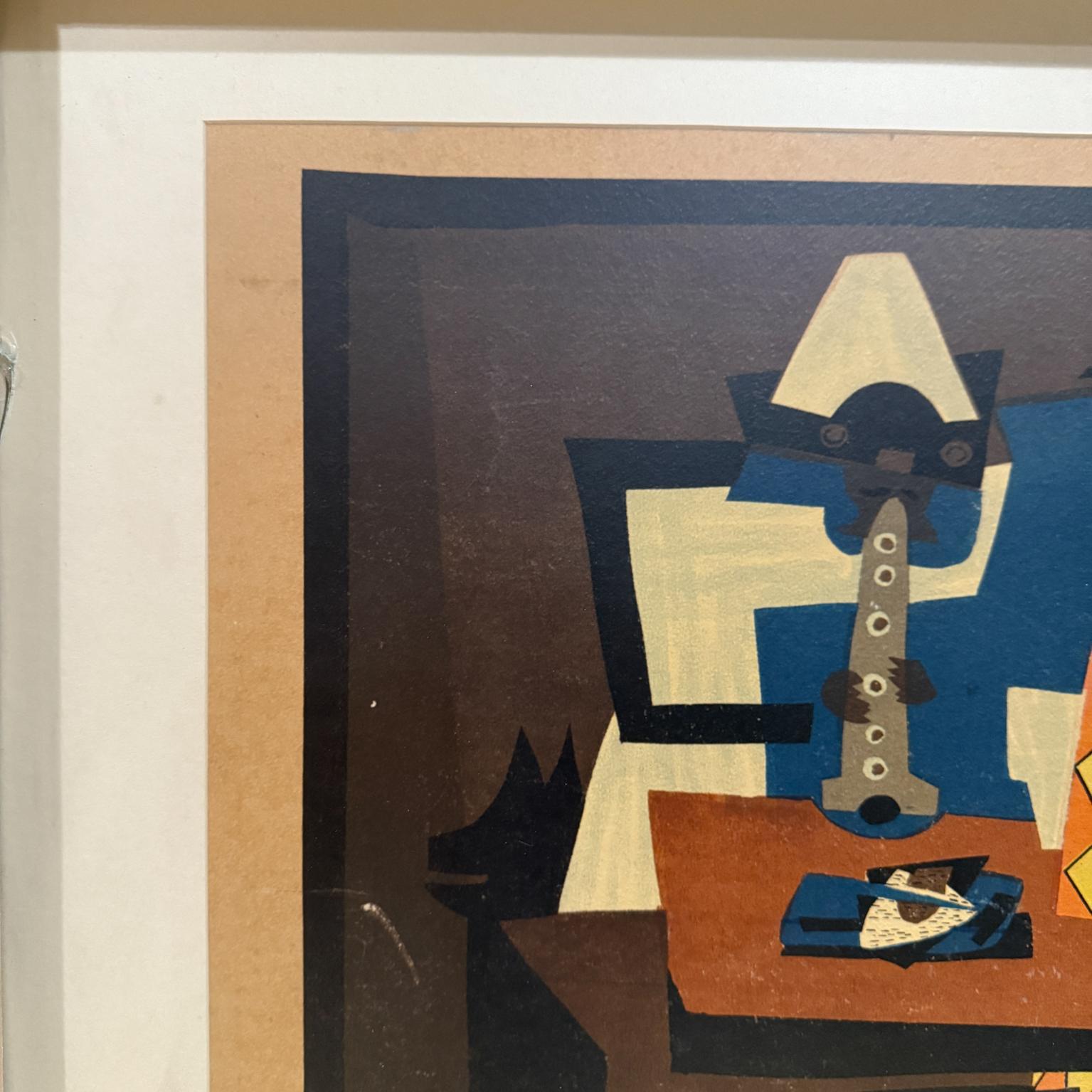 XX secolo Art of Vintage con cornice Picasso Tre musicisti MoMA in vendita