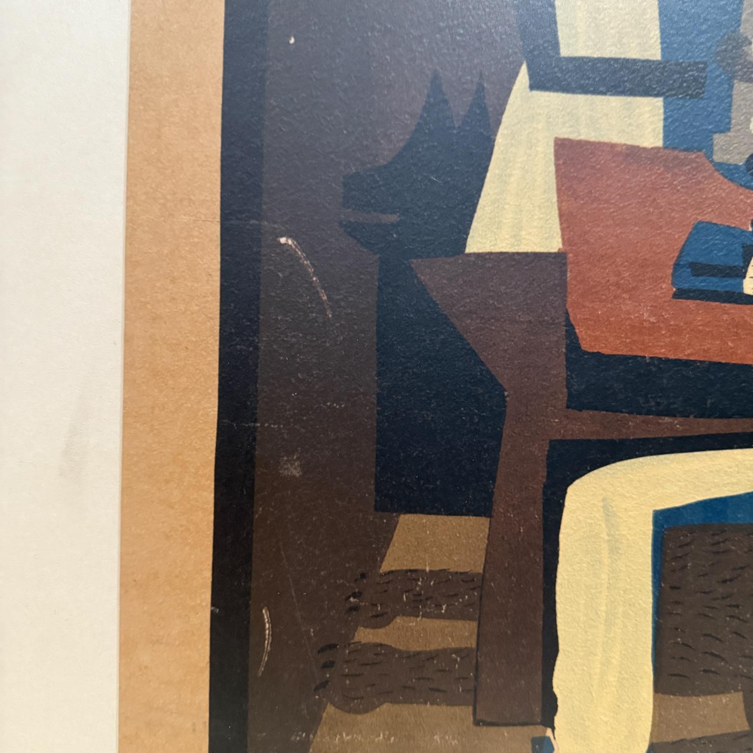 Pittura Art of Vintage con cornice Picasso Tre musicisti MoMA in vendita