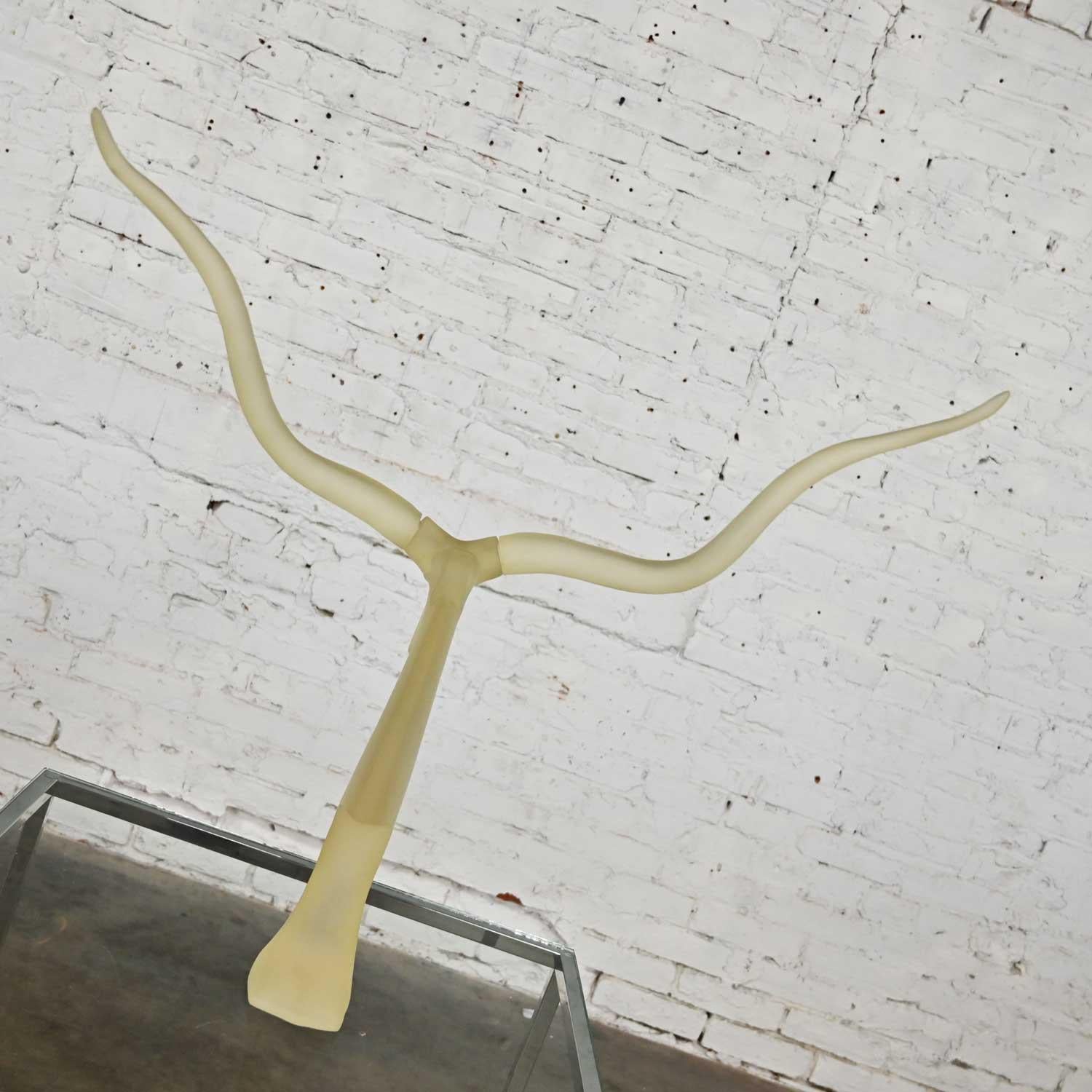20th Century Vintage Modern Frosted Lucite Kudu Sculpture David Fisher for Austin Sculptures For Sale