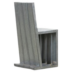 Vintage Modern Galvanized Metal Sculptural Chair