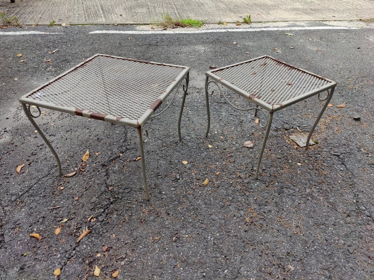 Vintage Modern Garden End Tables In Good Condition For Sale In Brooklyn, NY