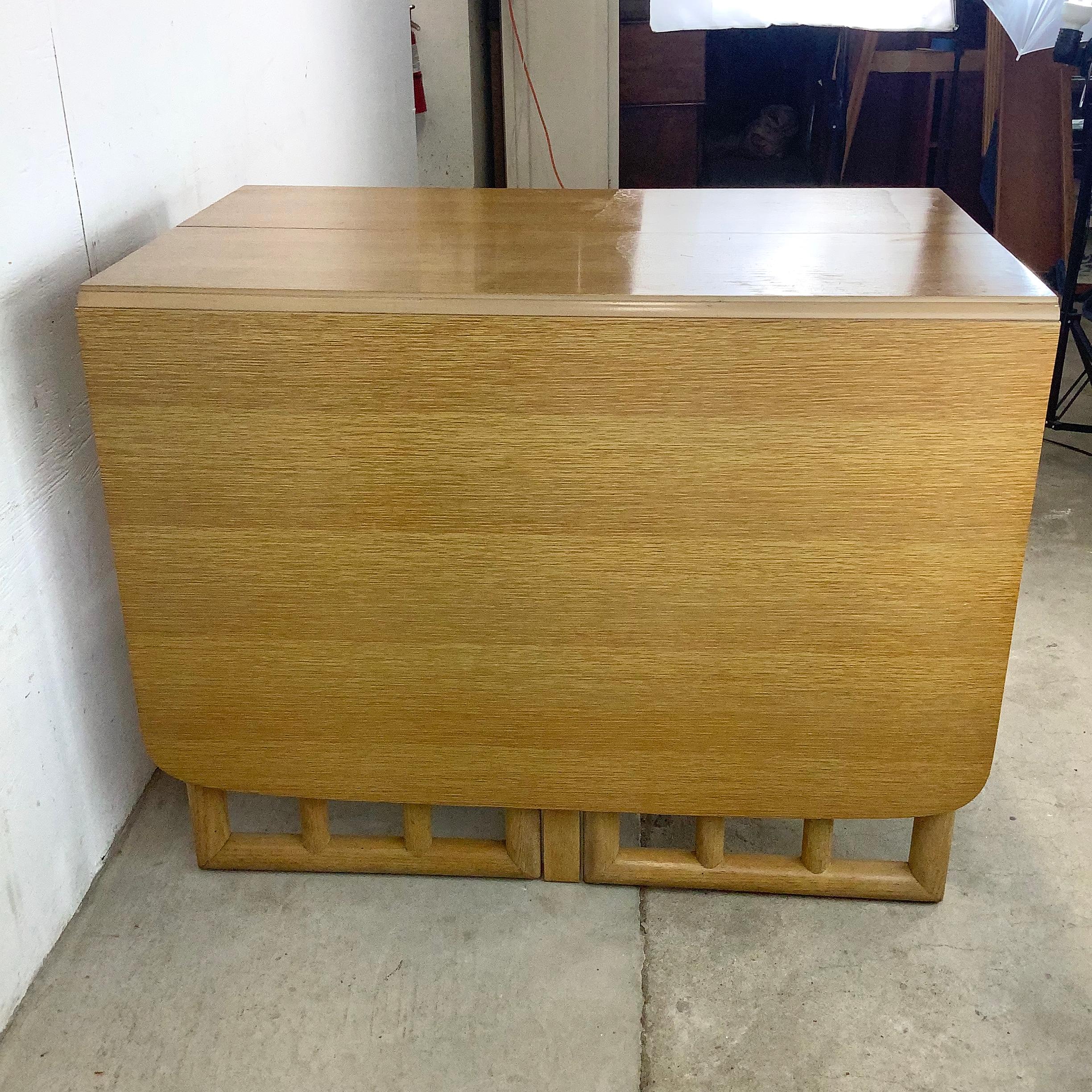 Wood Vintage Modern Gateleg Dining Table For Sale