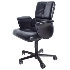  Modern Geoff Hollington for Herman Miller, Executive Black Leather Office Chair