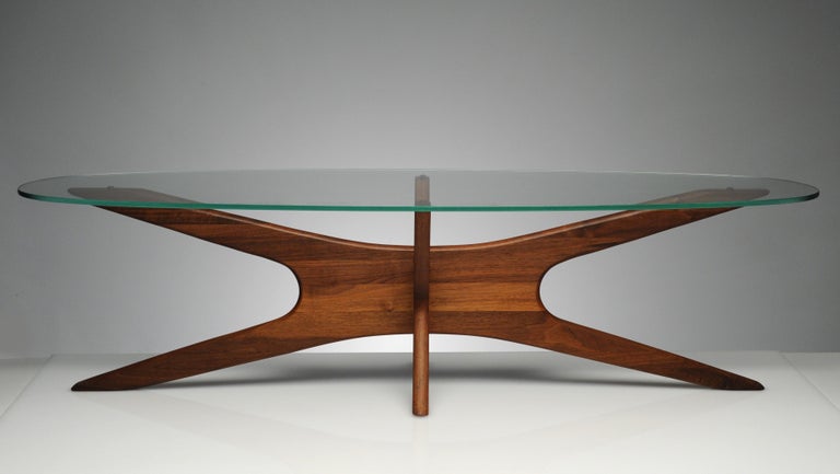 Vintage Modern Glass Abstract Sculpture Coffee Table by Adrian Pearsall