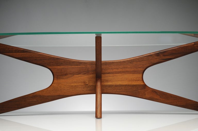 Vintage Modern Glass Abstract Sculpture Coffee Table by Adrian Pearsall