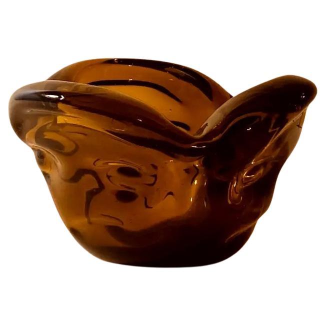 Moderne Vintage-Glasschale Gyula Budveszel Ungarn 1990er Jahre im Angebot